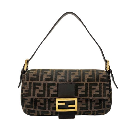 Zucca Baguette Coated Canvas Shoulder Bag