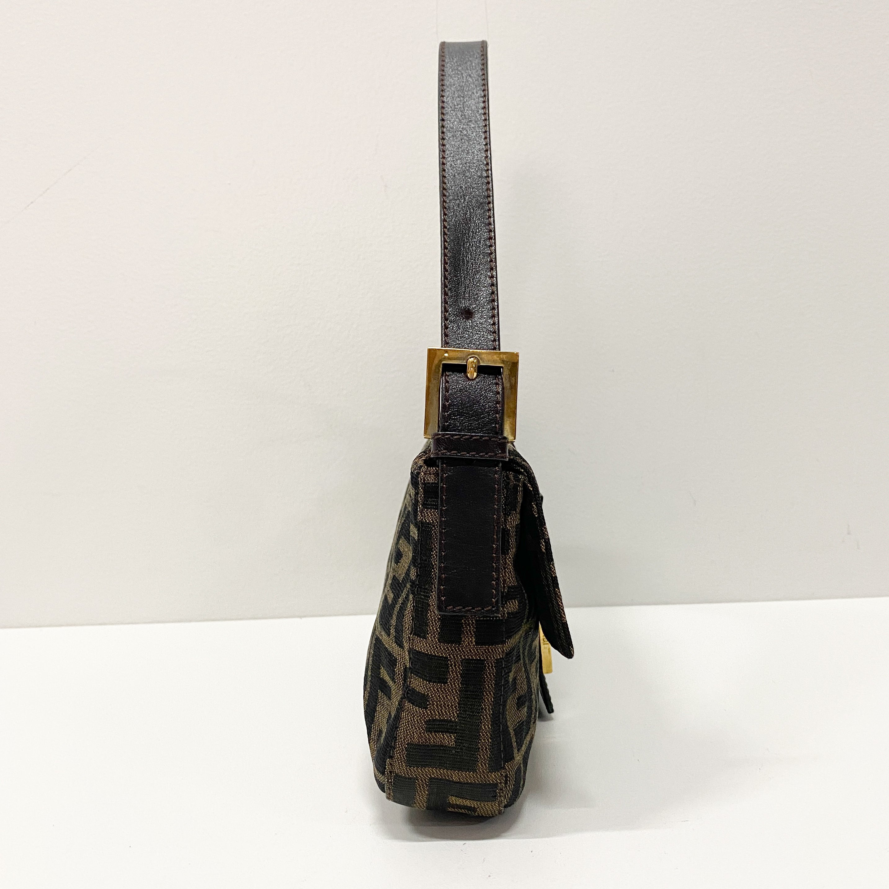 Zucca Baguette Canvas Shoulder Bag