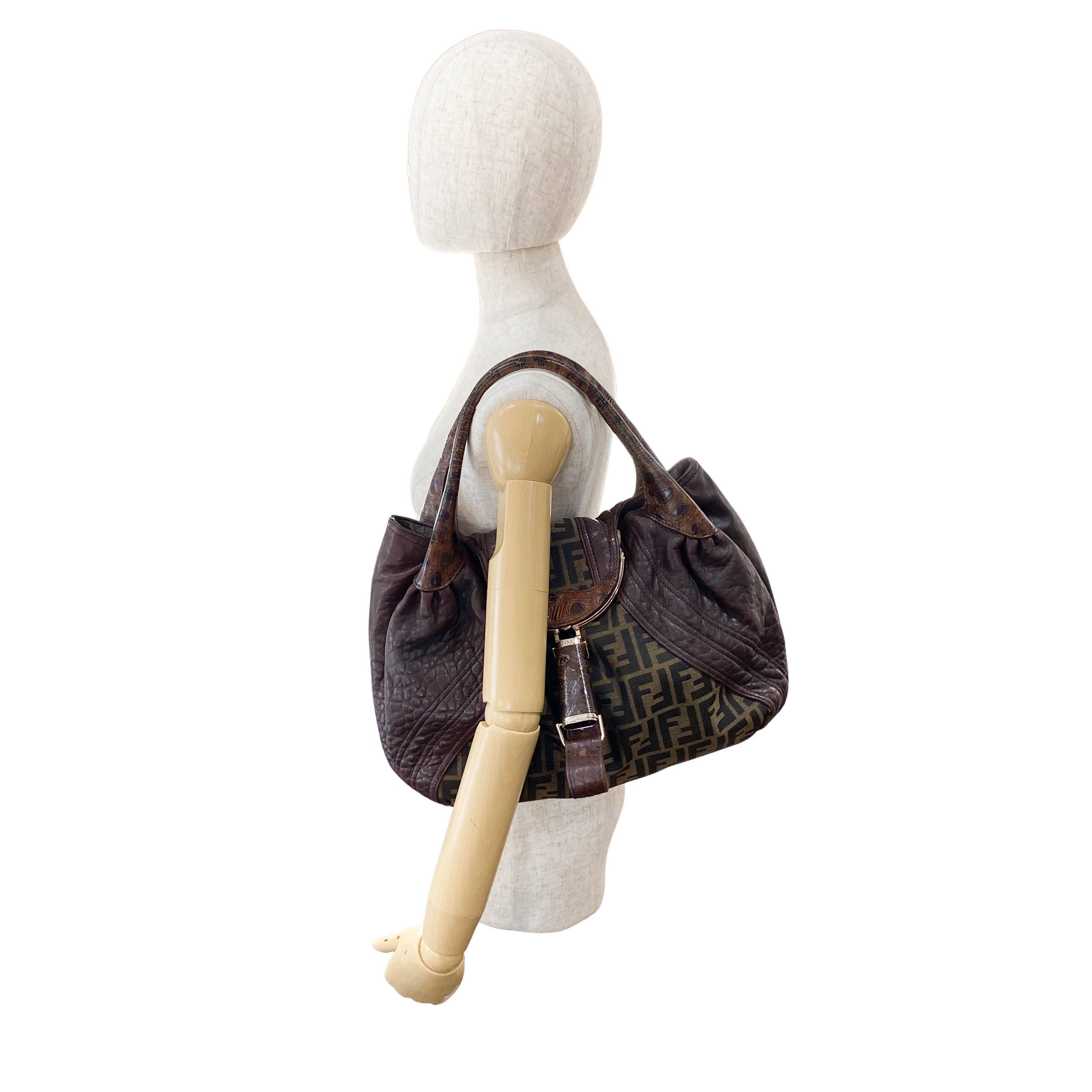 Spy Brown Leather Shoulder Bag