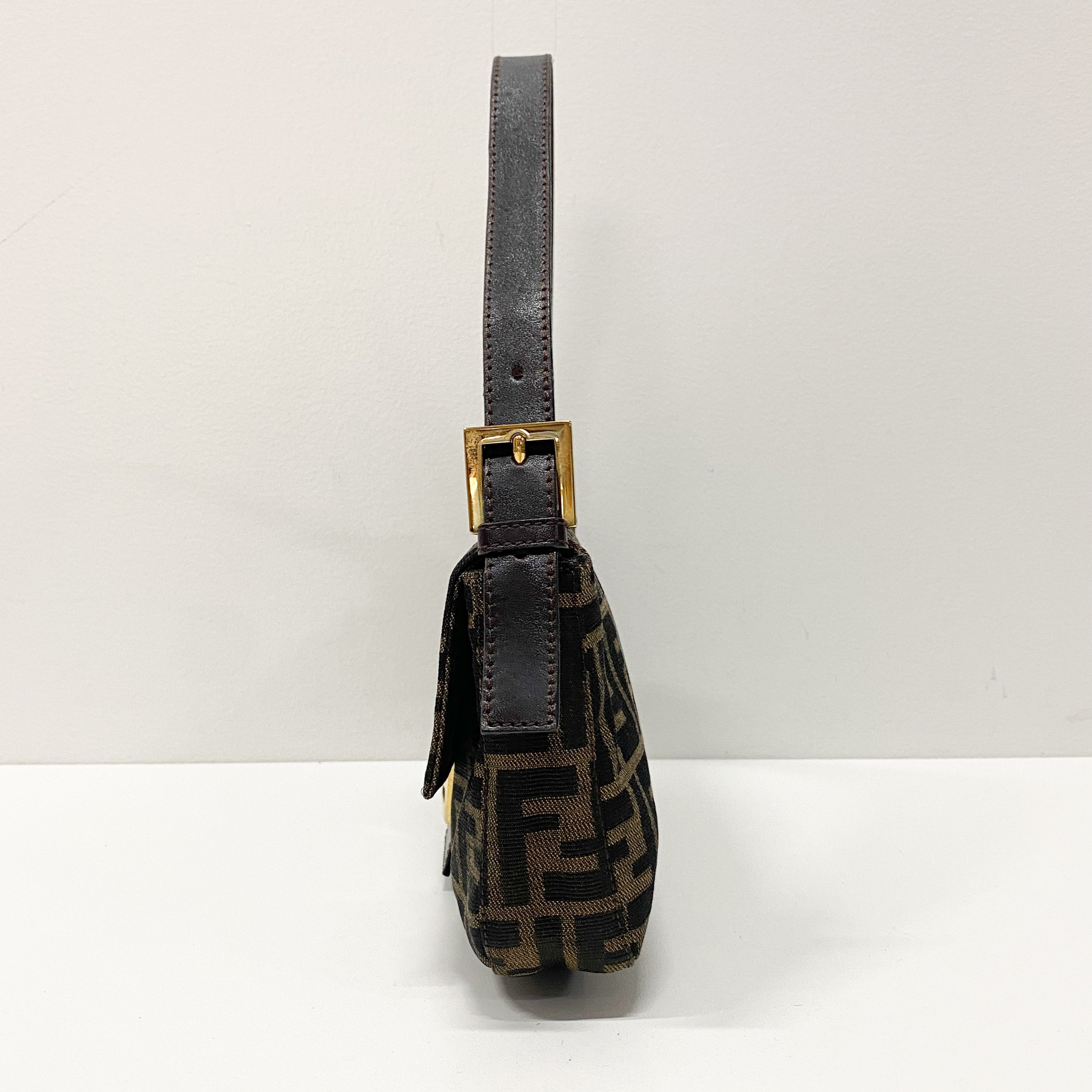 Zucca Baguette Canvas Shoulder Bag