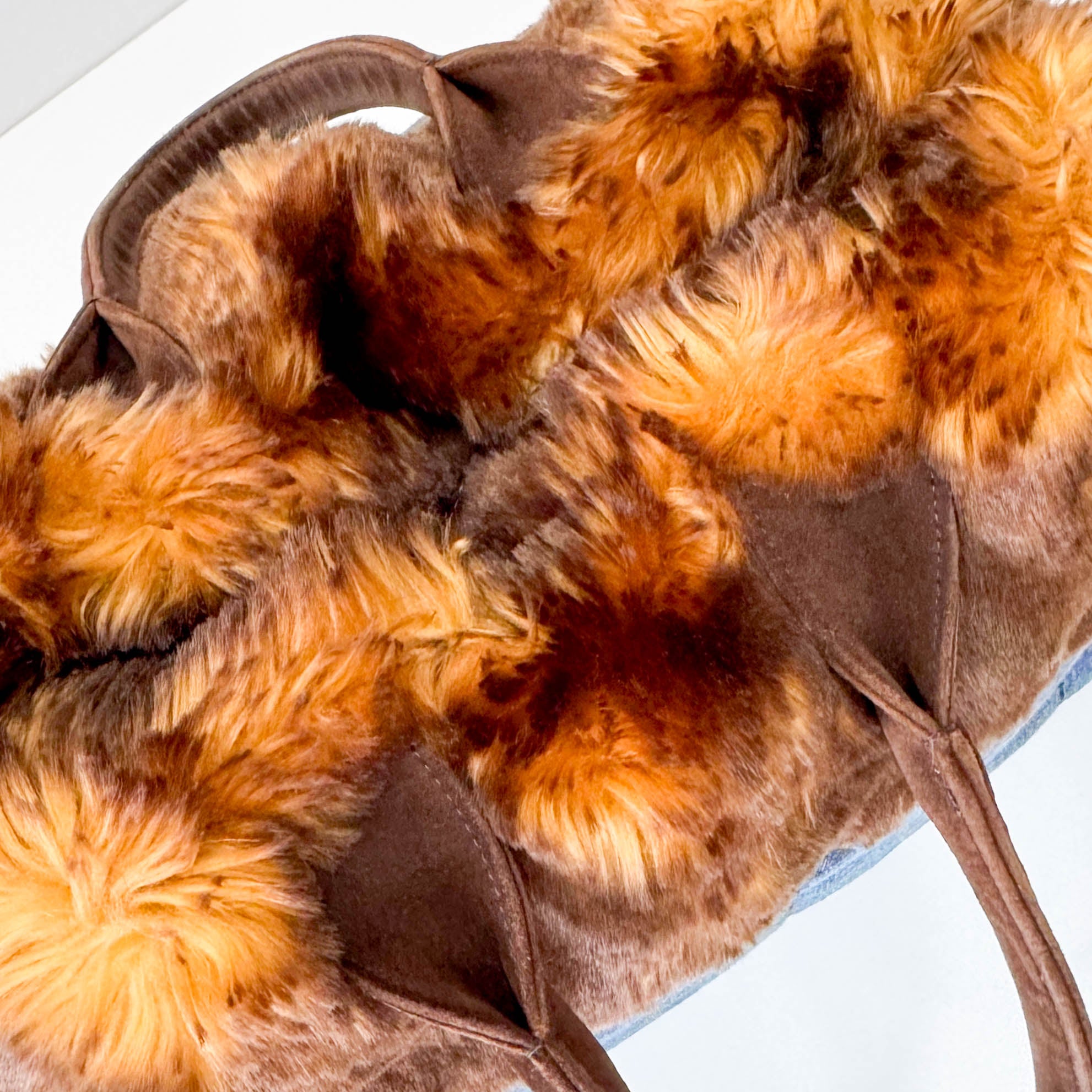 Canapa Fur & Denim Tote Handle Bag