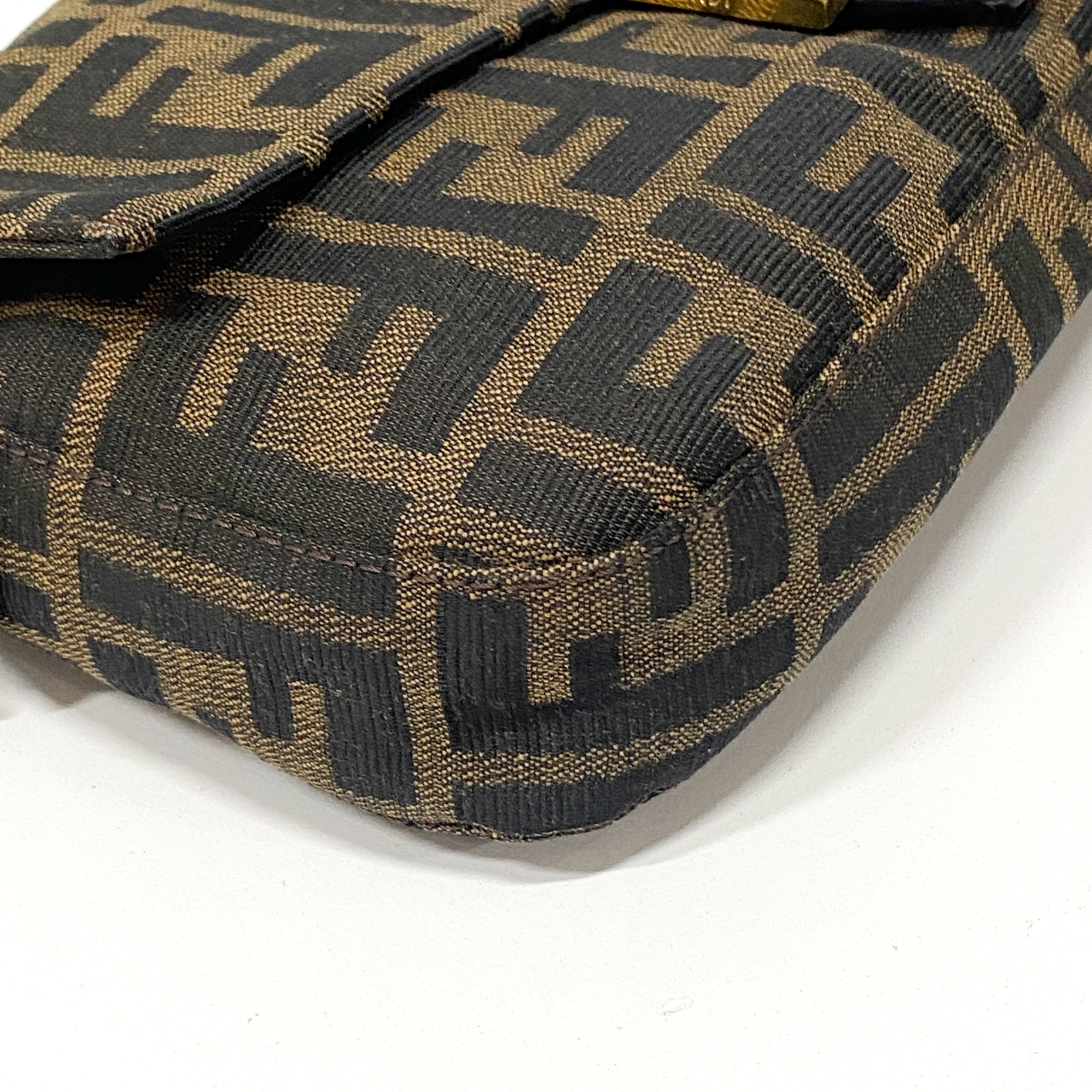 Zucca Baguette Canvas Shoulder Bag