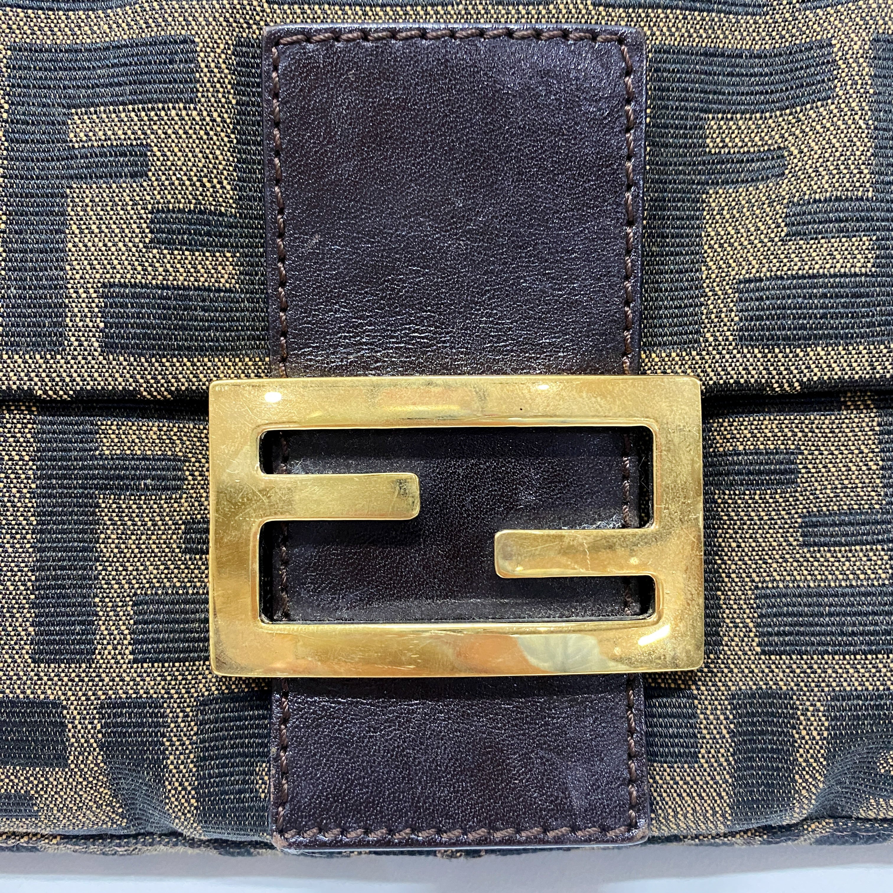 Zucca Baguette Canvas Shoulder Bag