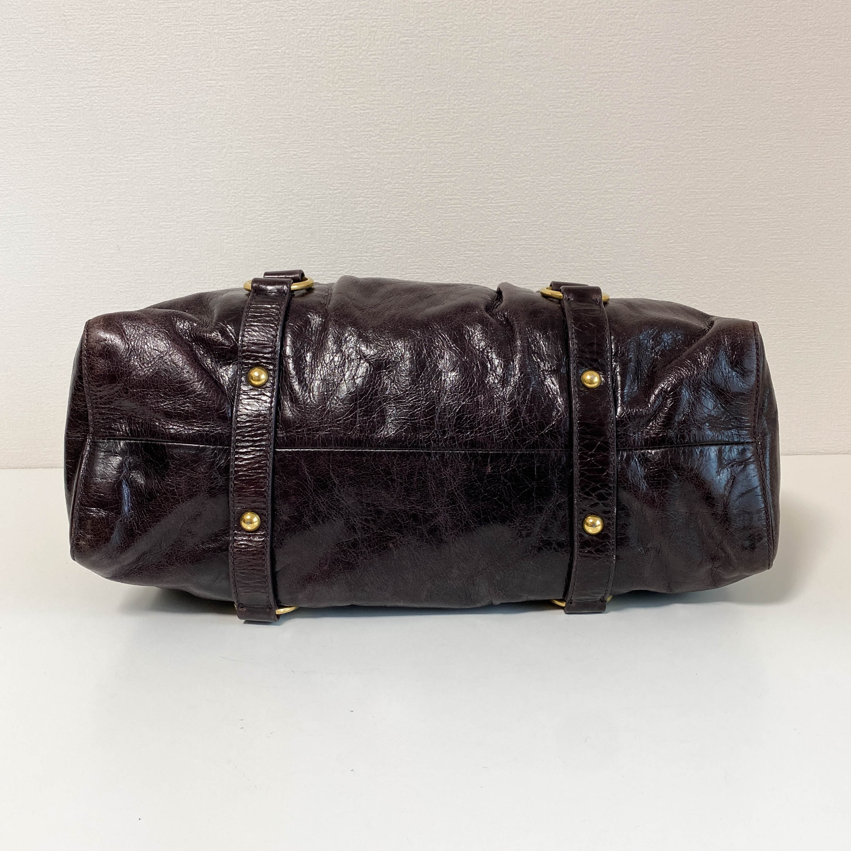 Vitello Dark Brown  LM Leather Handbag Shoulder Bag