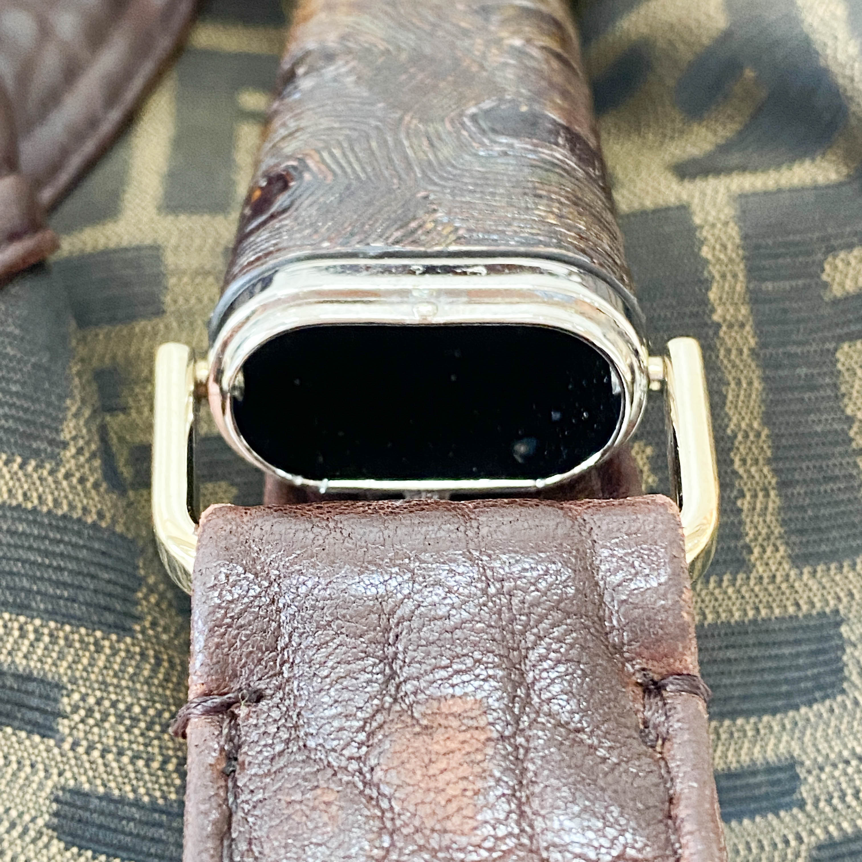 Spy Brown Leather Shoulder Bag