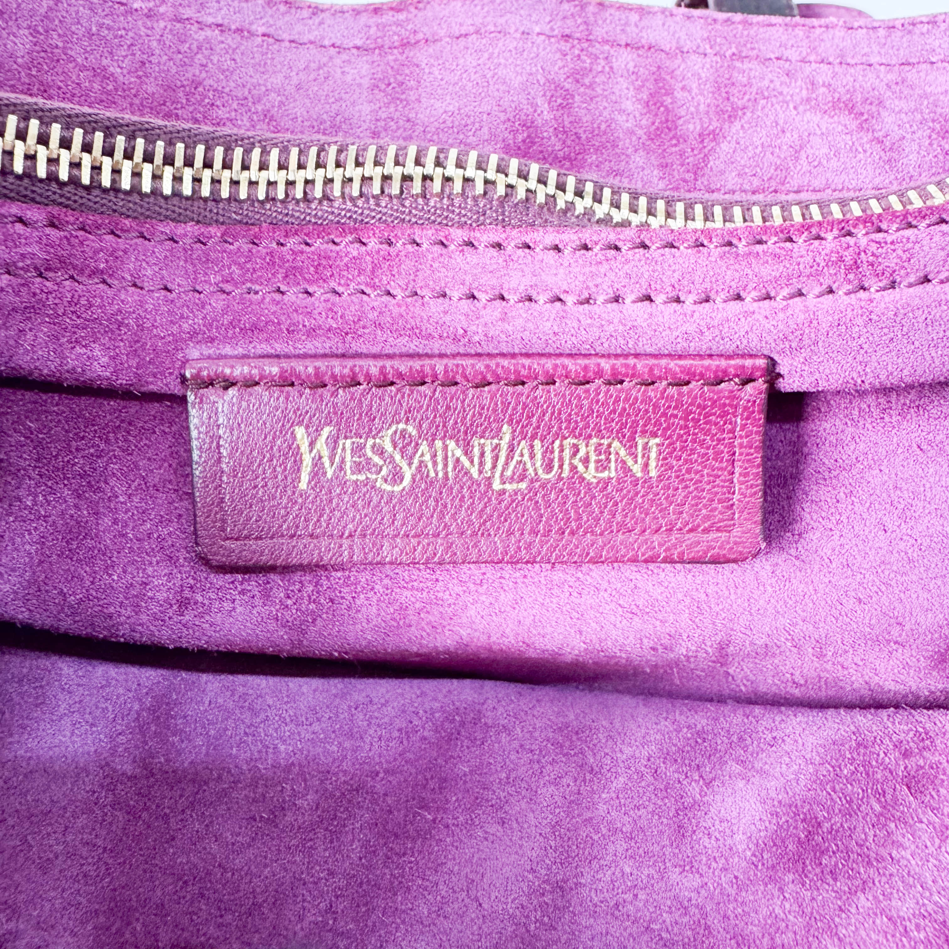 Muse Two Medium Purple Croc-Embossed Nubuck Hangbag