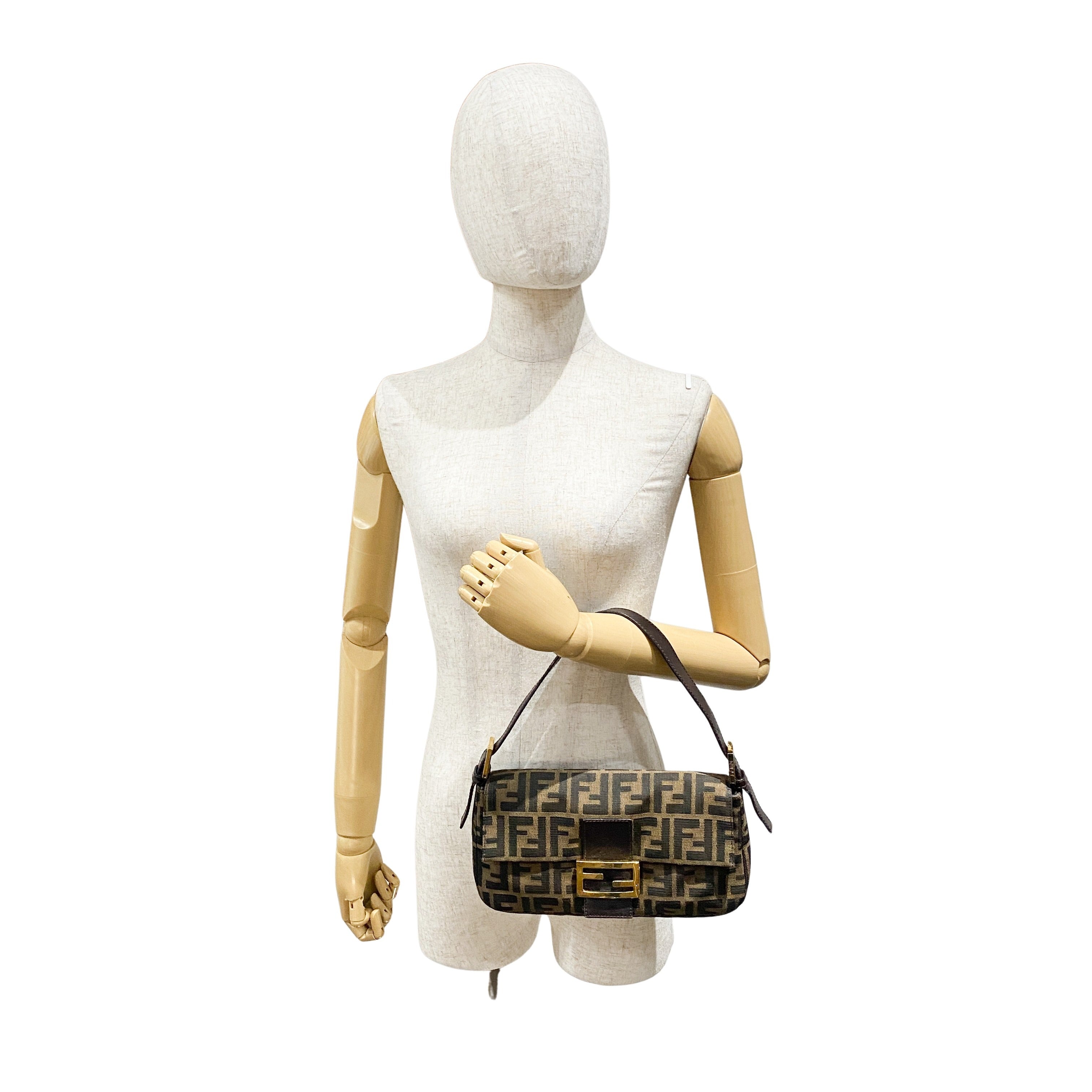 Zucca Baguette Canvas Shoulder Bag