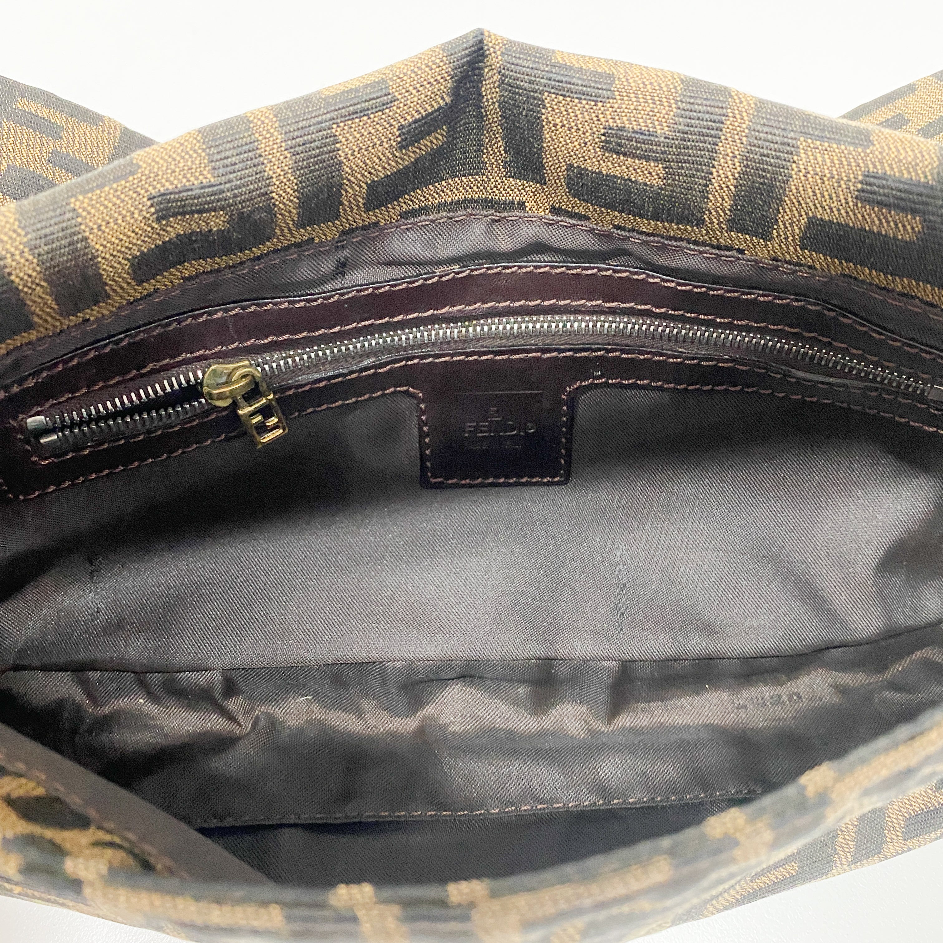 Zucca Baguette Canvas Shoulder Bag