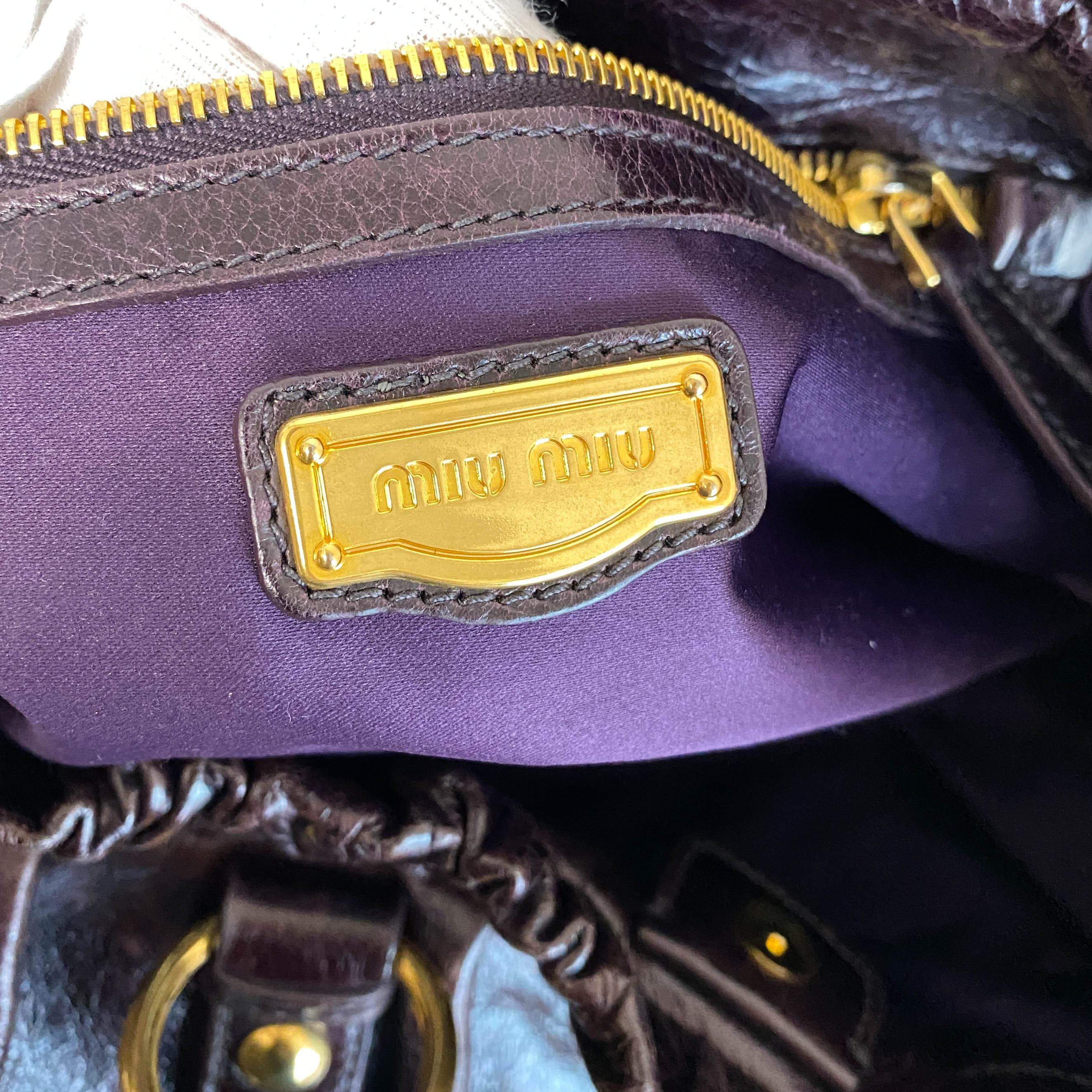 Vitello Dark Brown  LM Leather Handbag Shoulder Bag