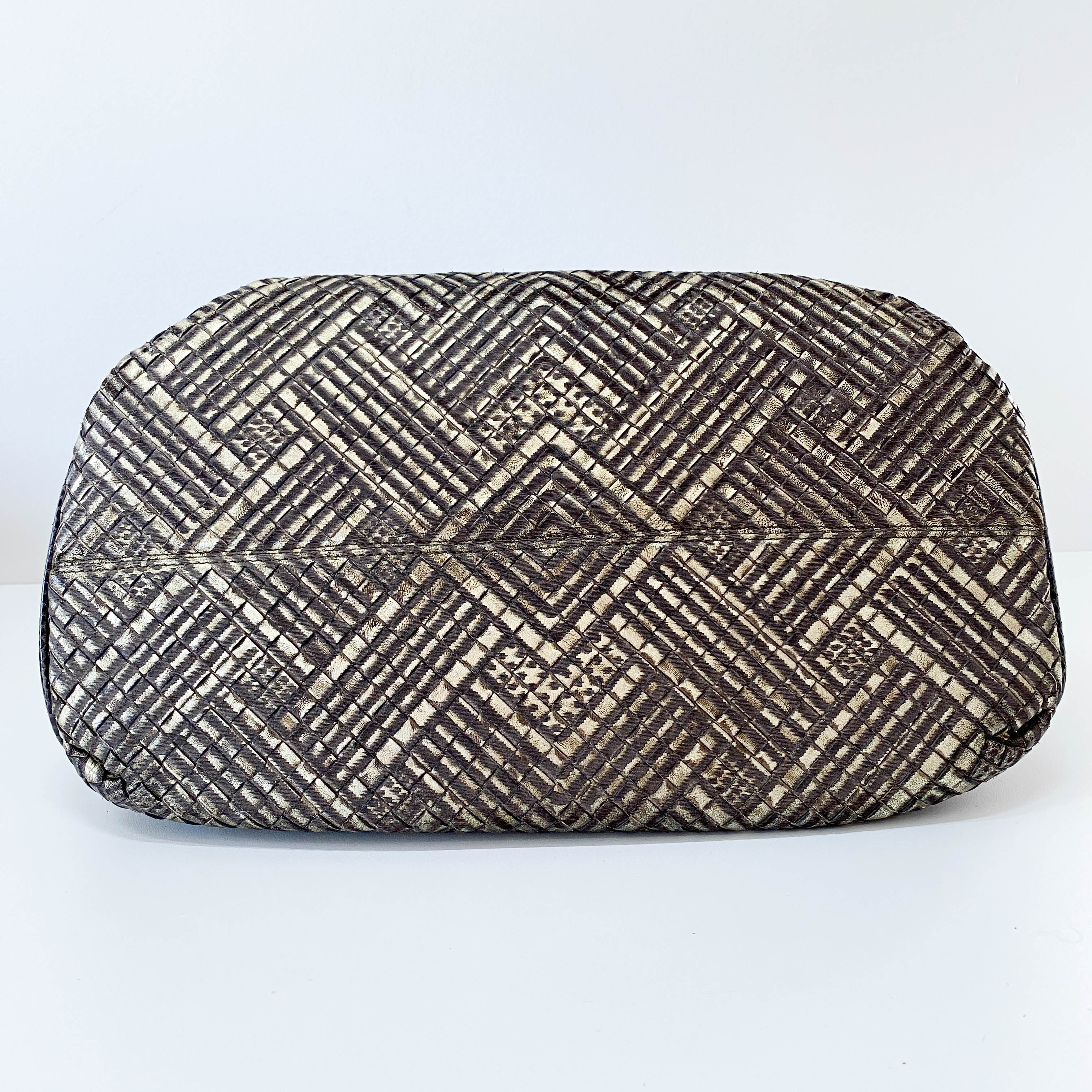 Limited Edition Intrecciato Gold Leather Shoulder Bag