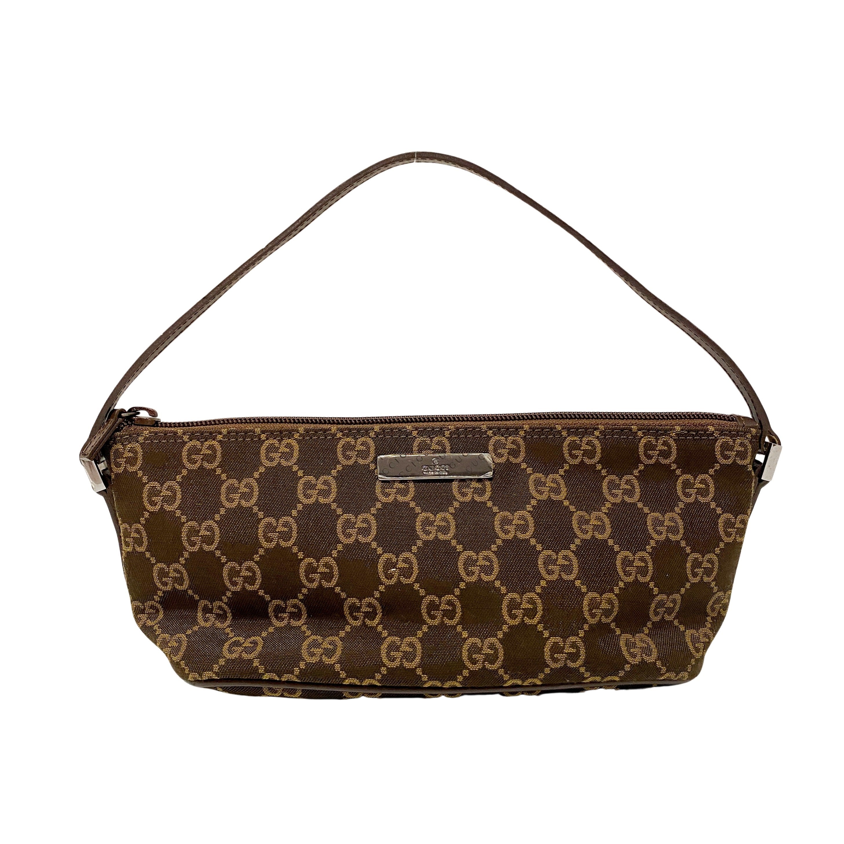 Boat GG Canvas Brown Pouch