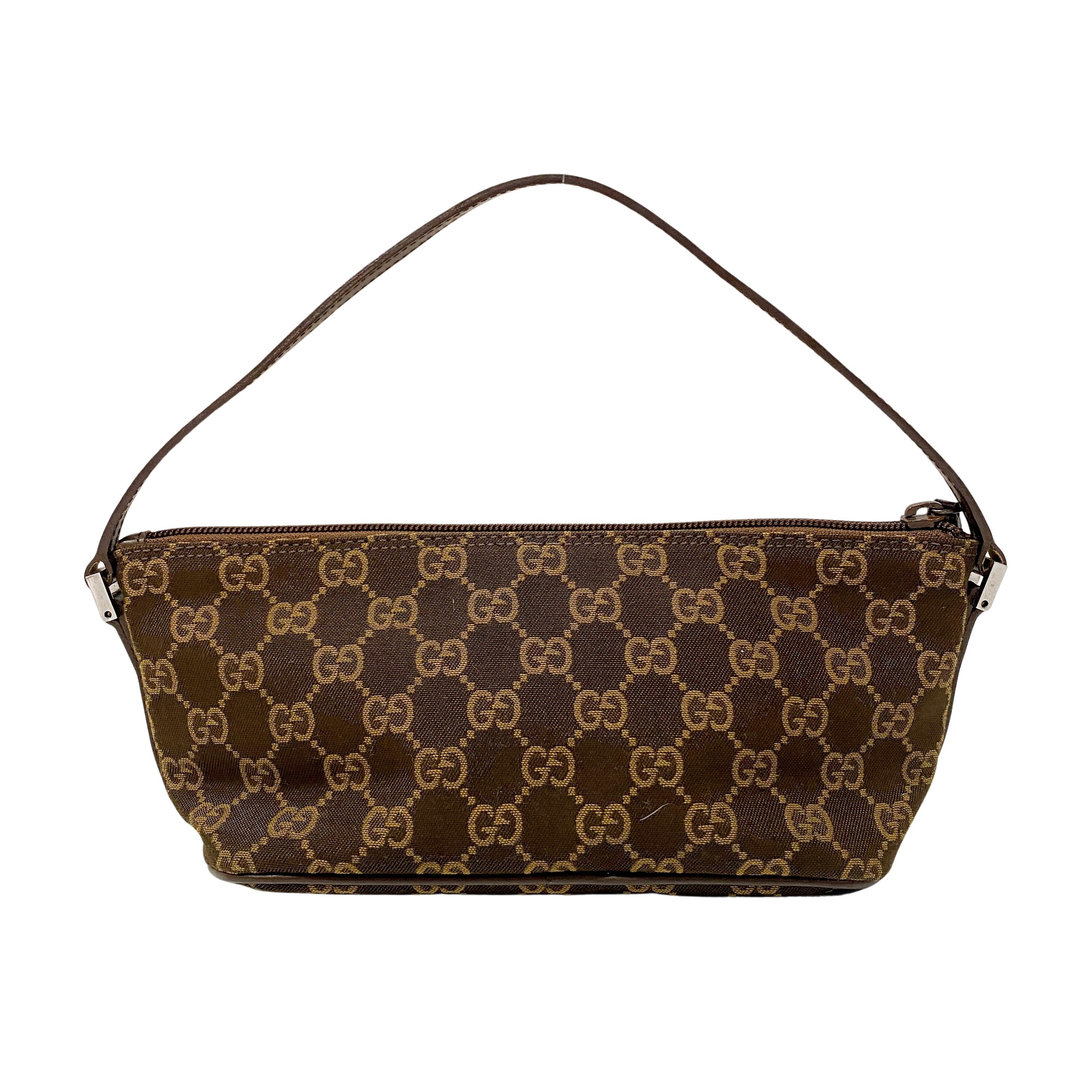 Boat GG Canvas Brown Pouch