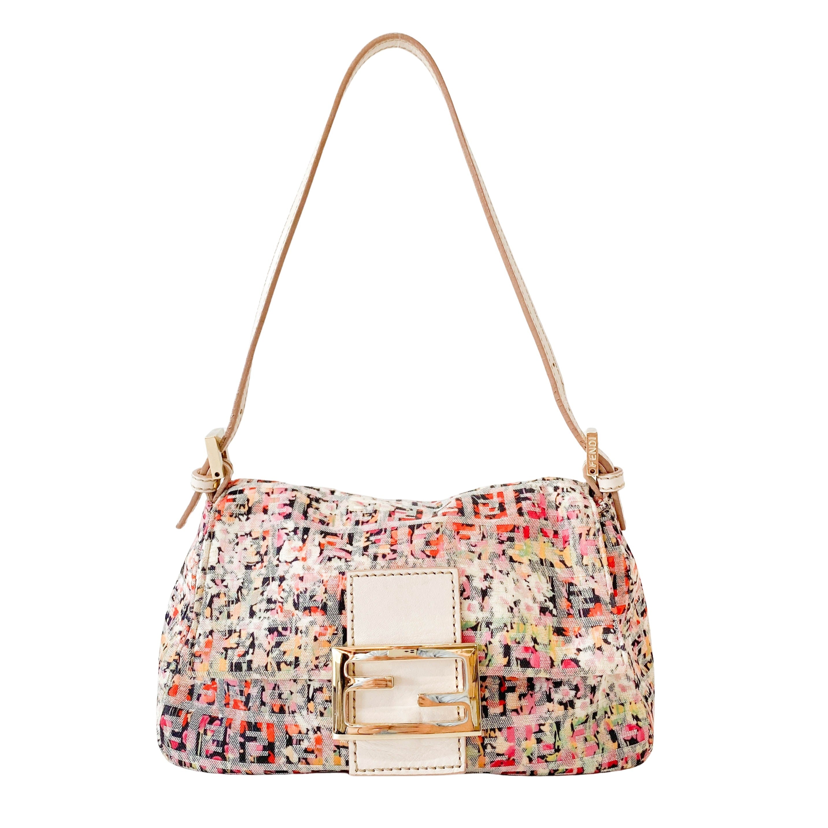Mini Mamma Baguette Floral Canvas Shoulder Bag