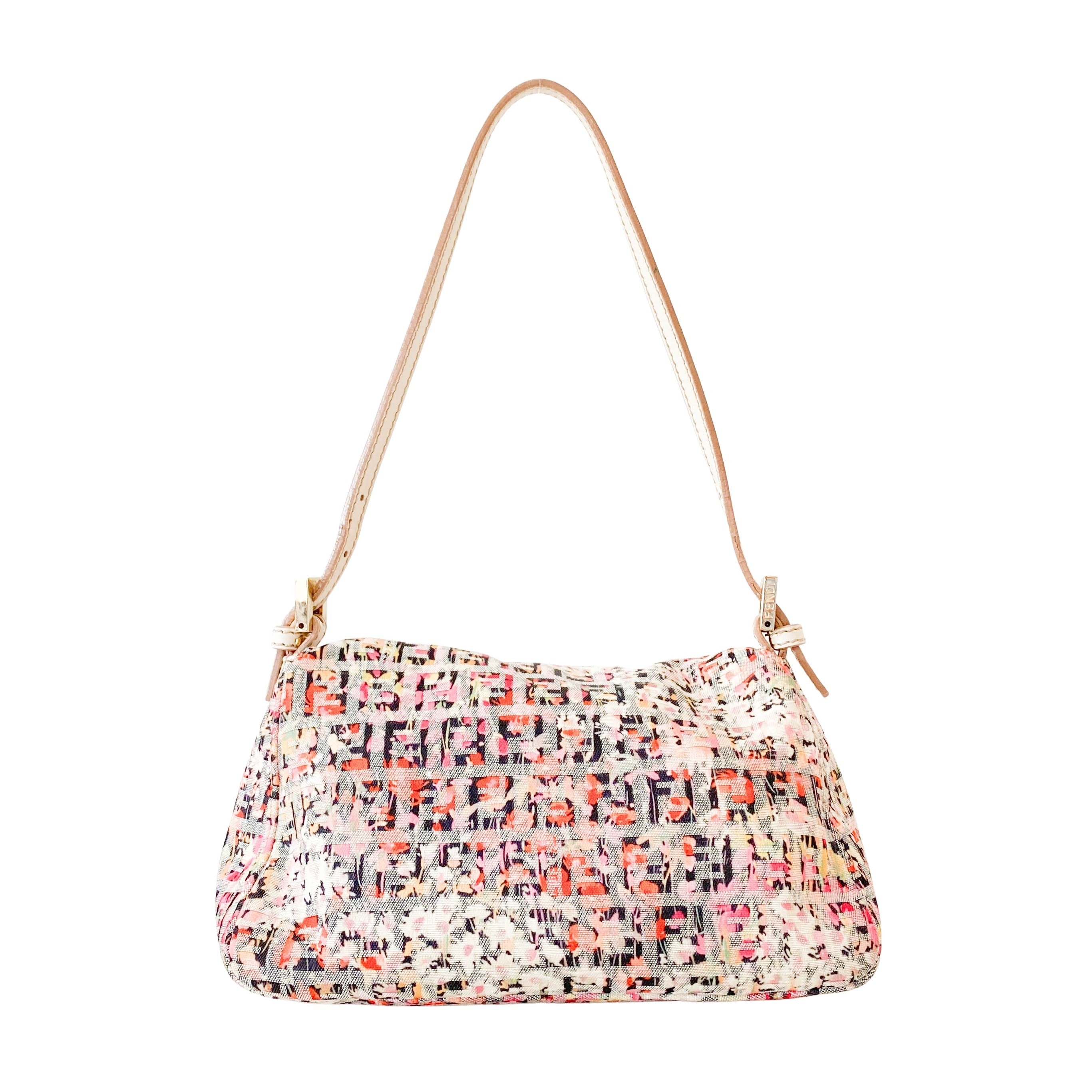 Mini Mamma Baguette Floral Canvas Shoulder Bag