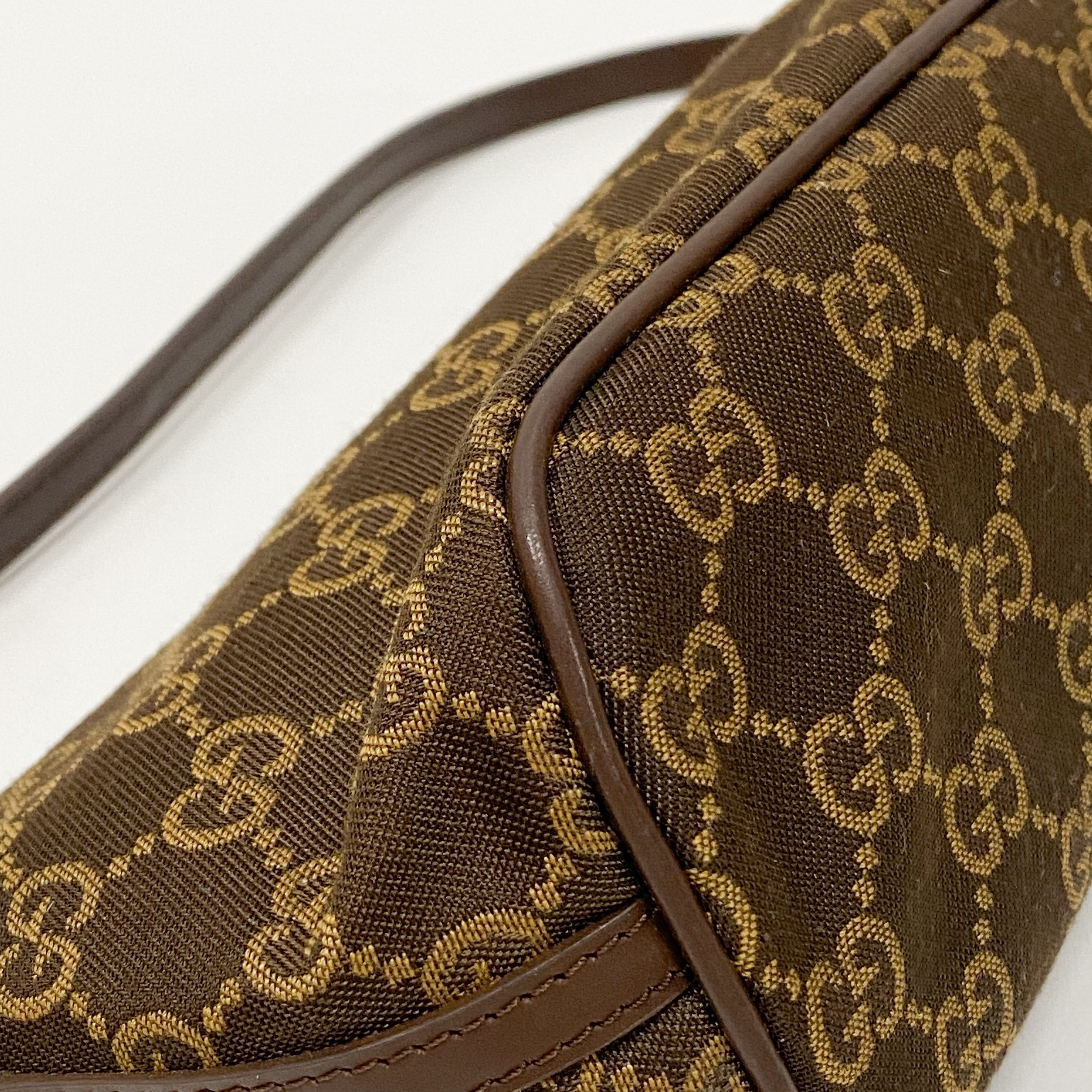 Boat GG Canvas Brown Pouch