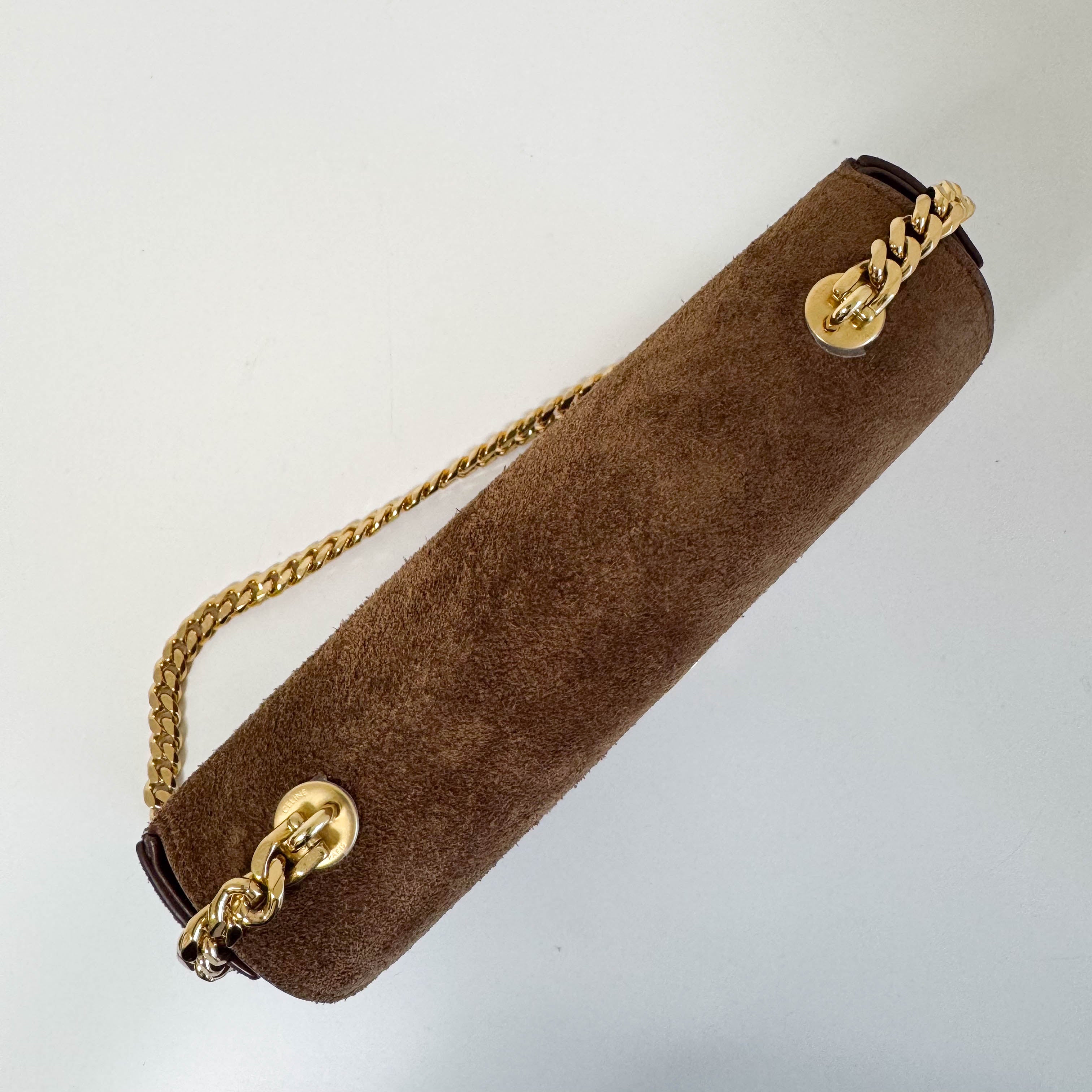 Limited Edition Claude Brown Suede Chain Shoulder Bag