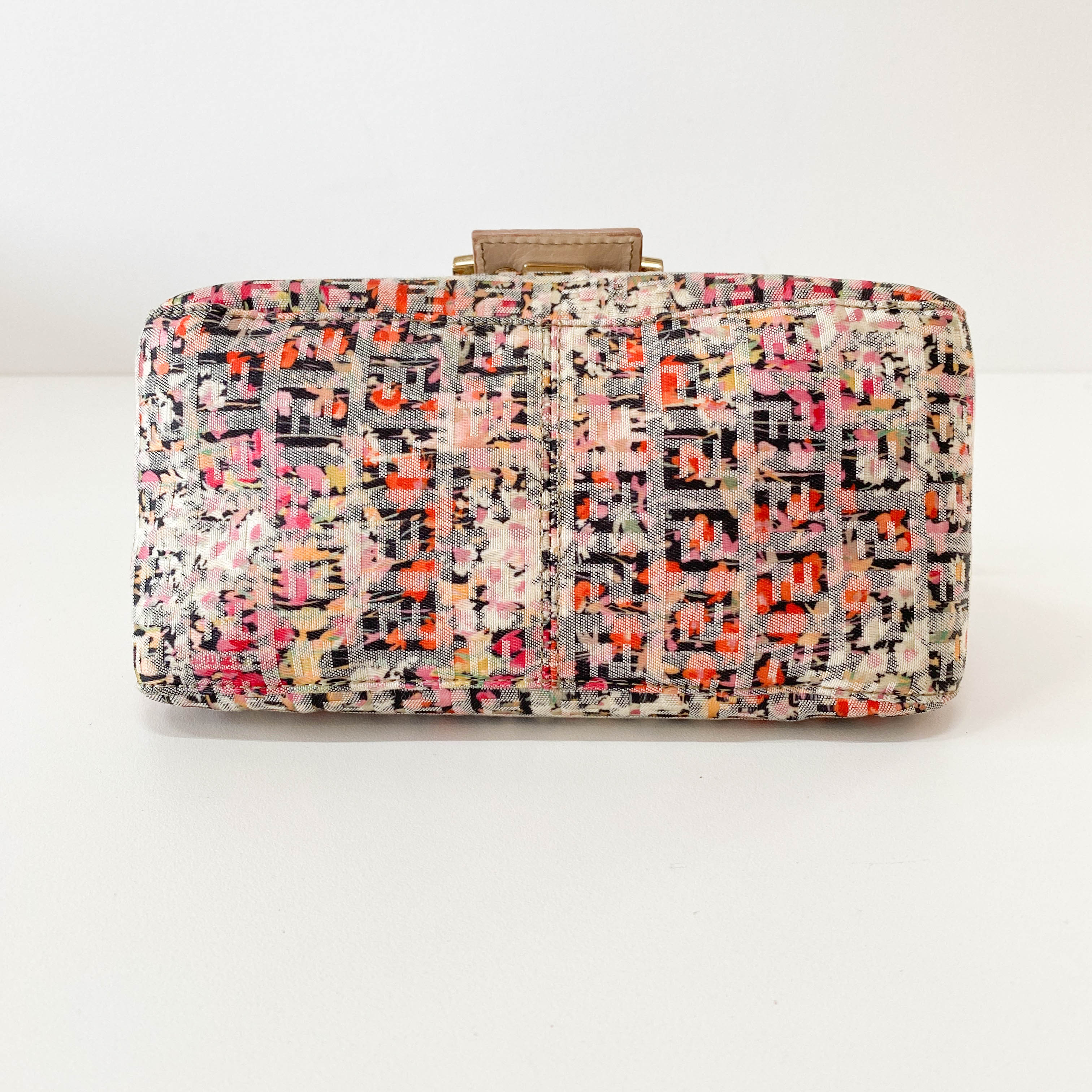 Mini Mamma Baguette Floral Canvas Shoulder Bag