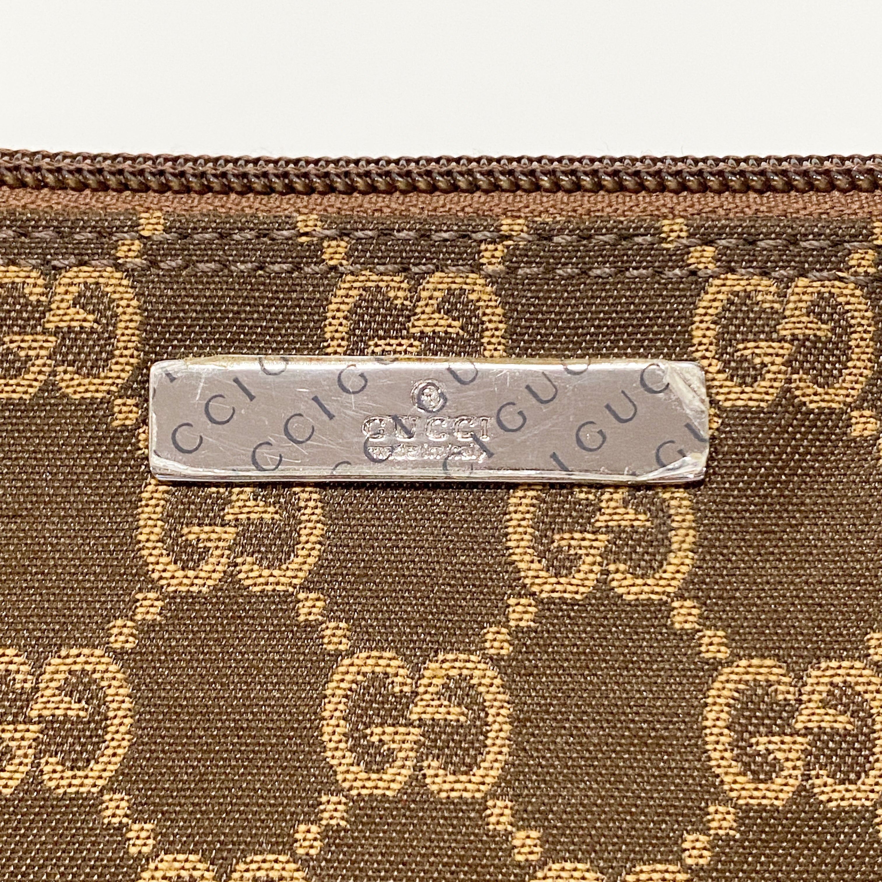 Boat GG Canvas Brown Pouch