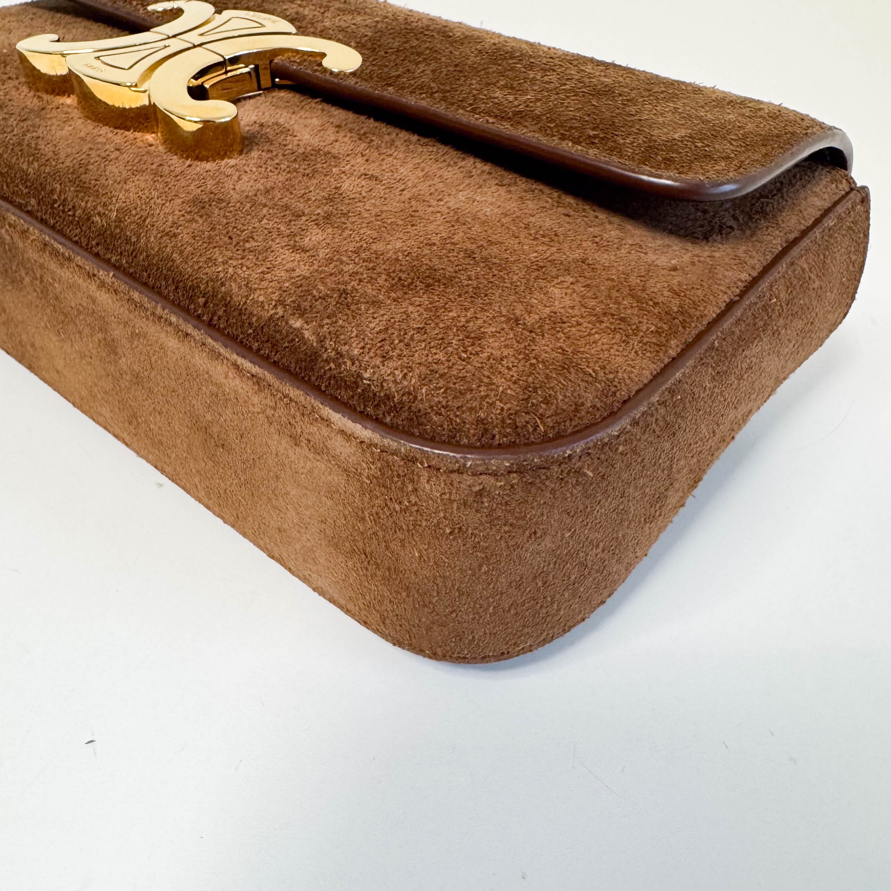 Limited Edition Claude Brown Suede Chain Shoulder Bag