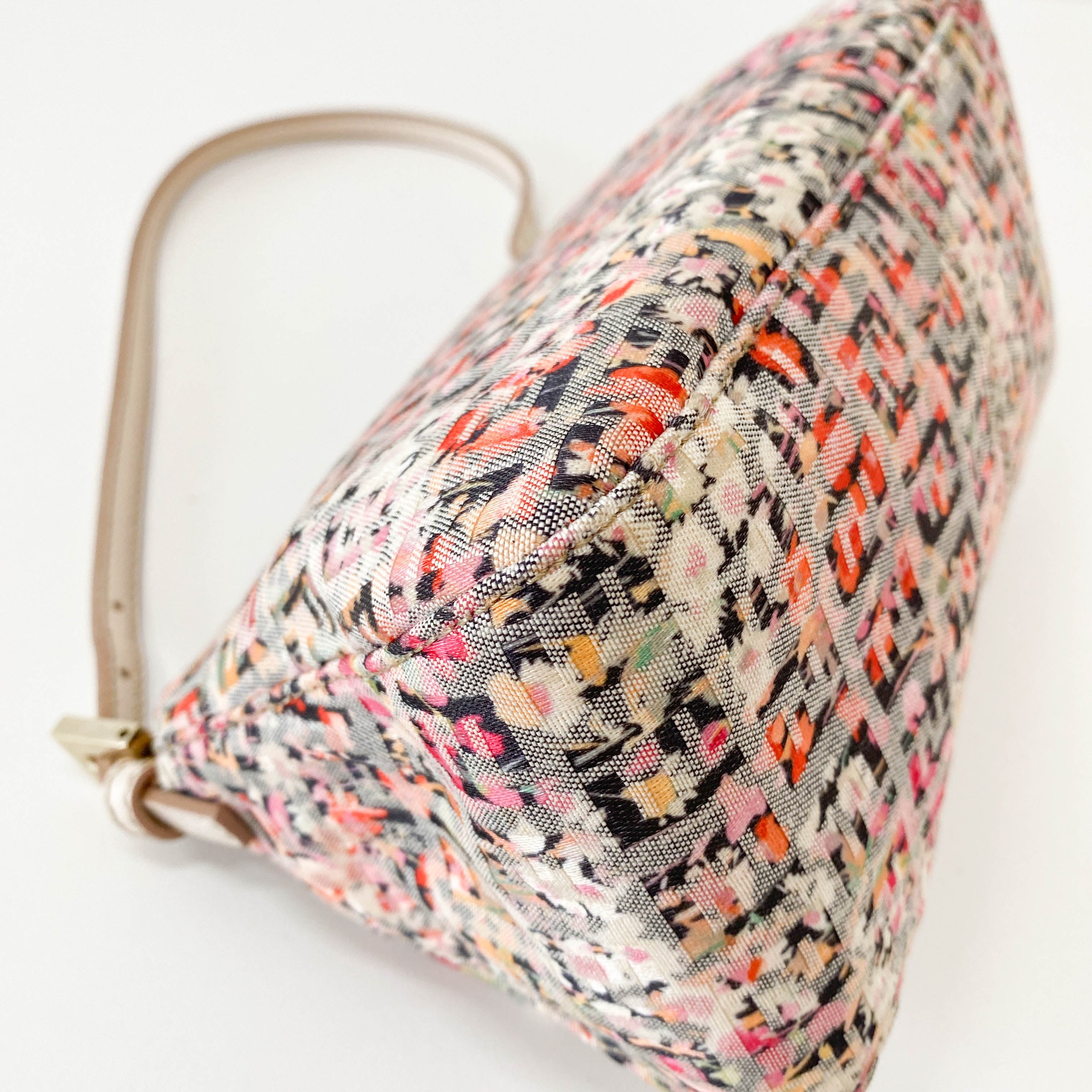 Mini Mamma Baguette Floral Canvas Shoulder Bag