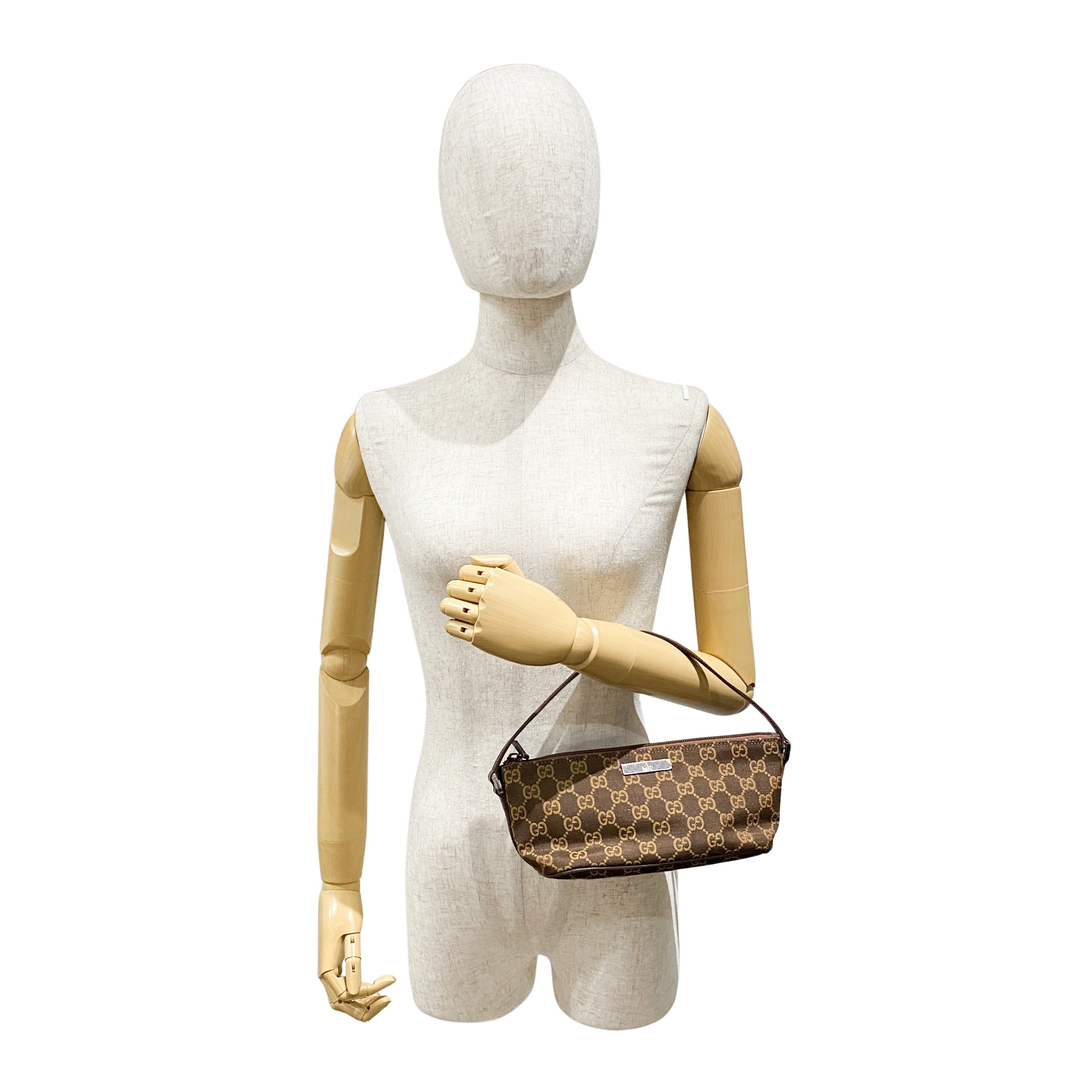 Boat GG Canvas Brown Pouch