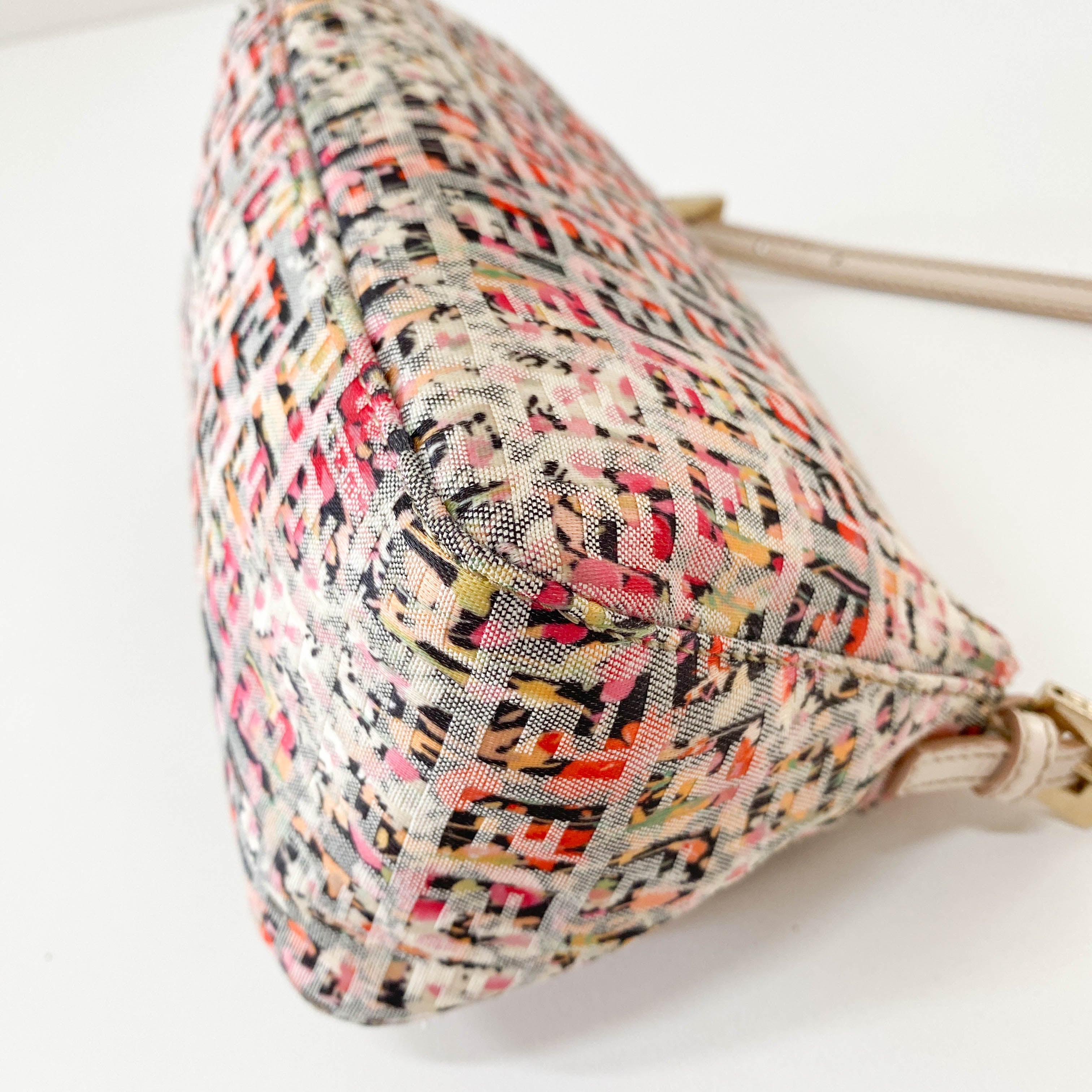 Mini Mamma Baguette Floral Canvas Shoulder Bag