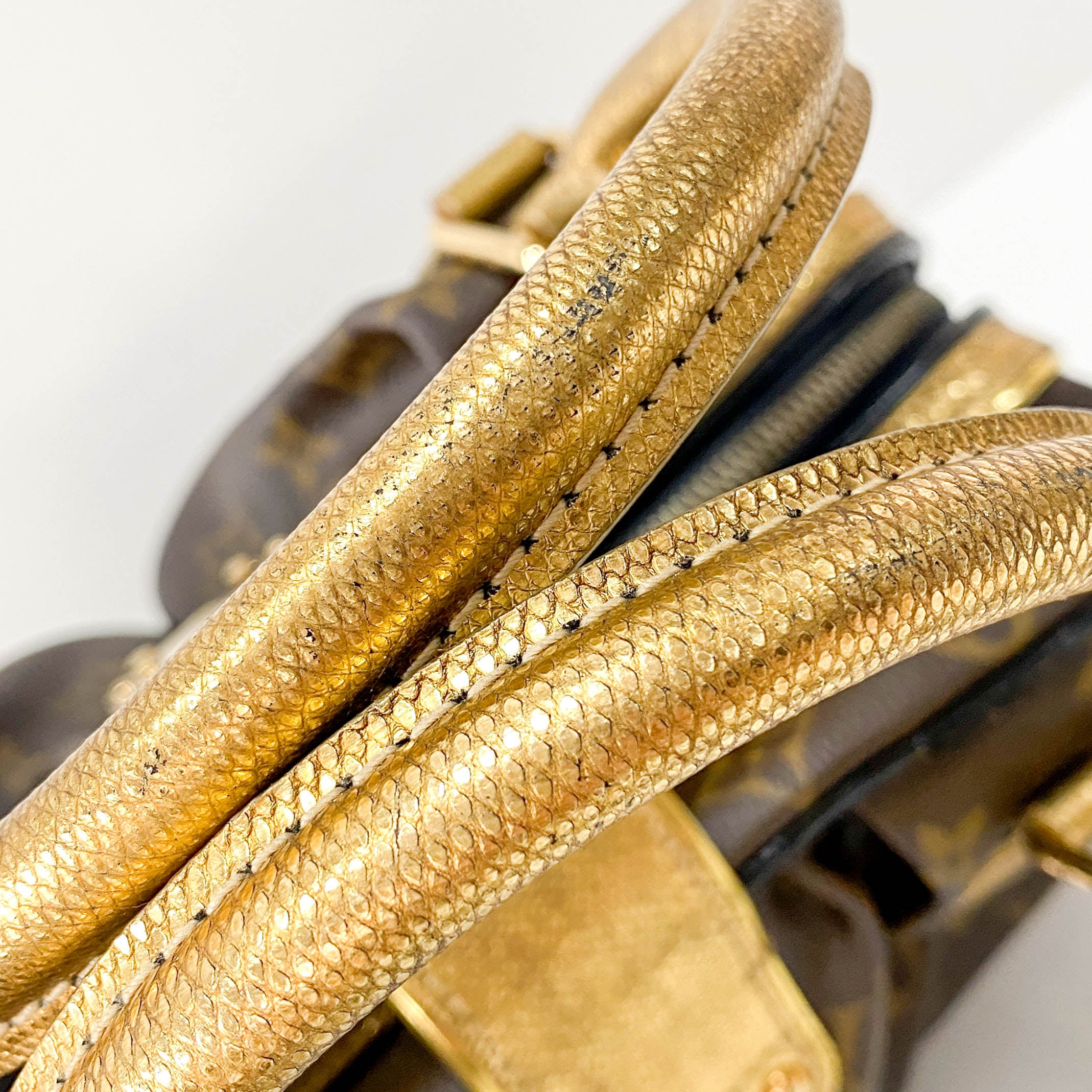 Adele Monogram Leather & Leopard Print Pony Hair Handle Bag