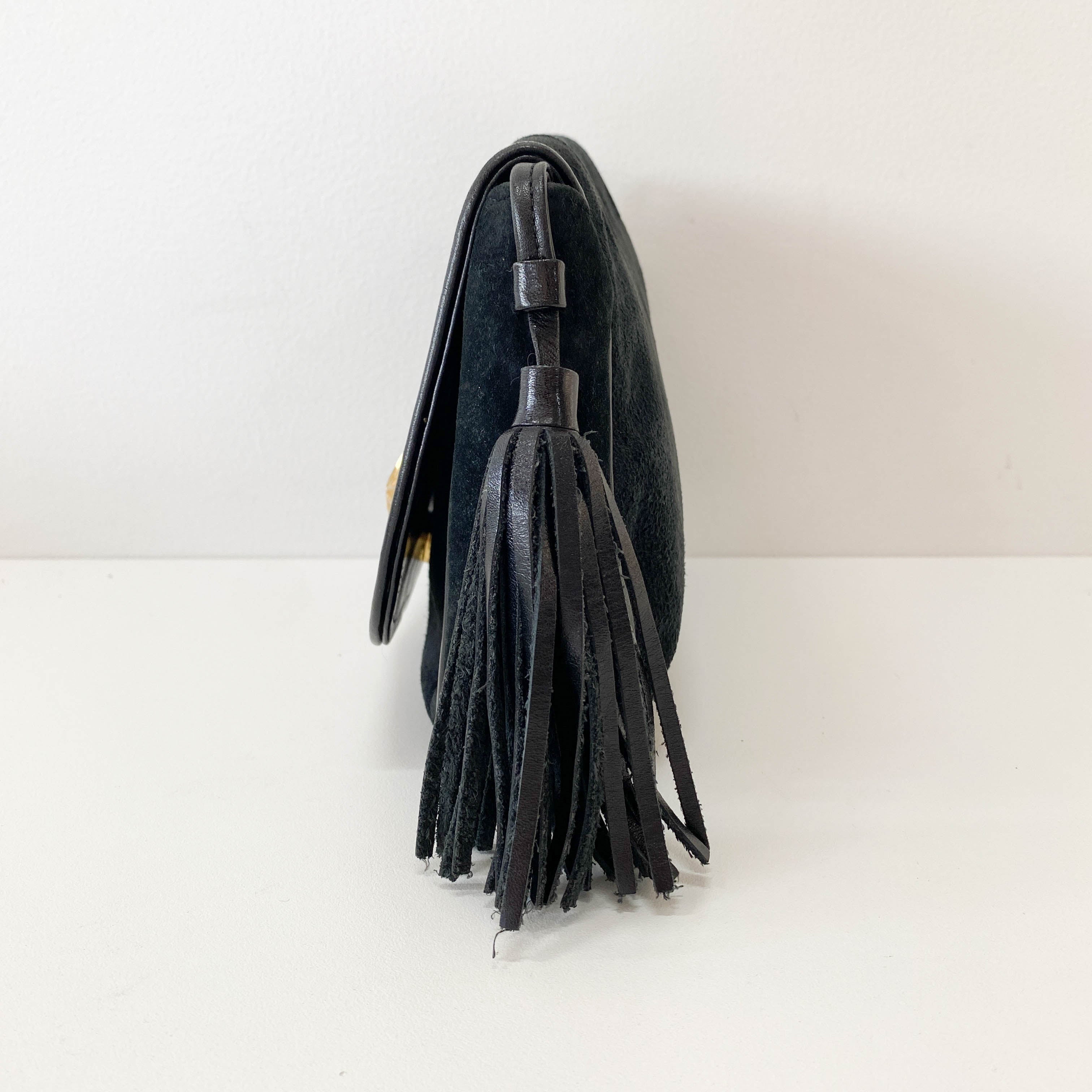 Suede Tassel Shoulder Bag