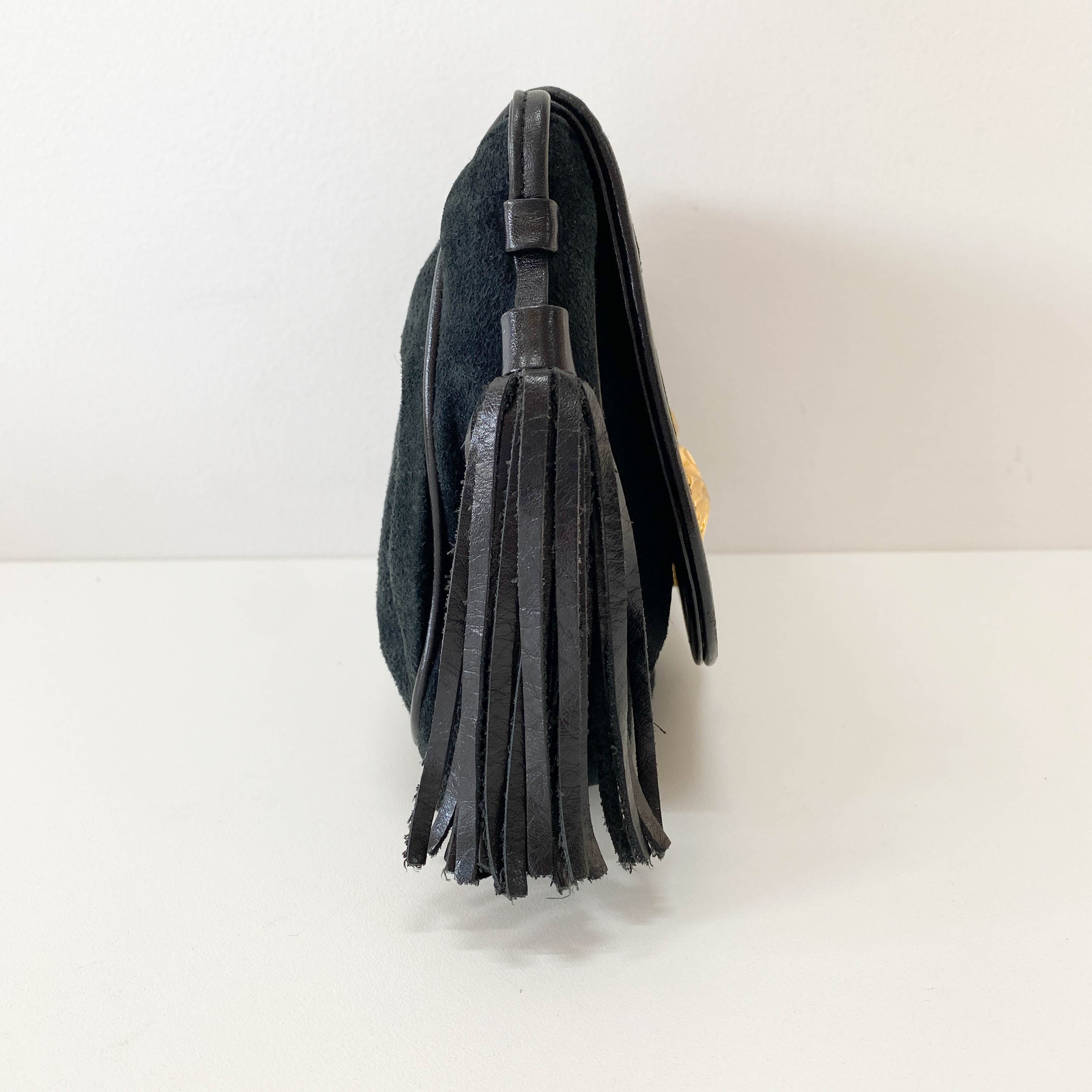 Suede Tassel Shoulder Bag