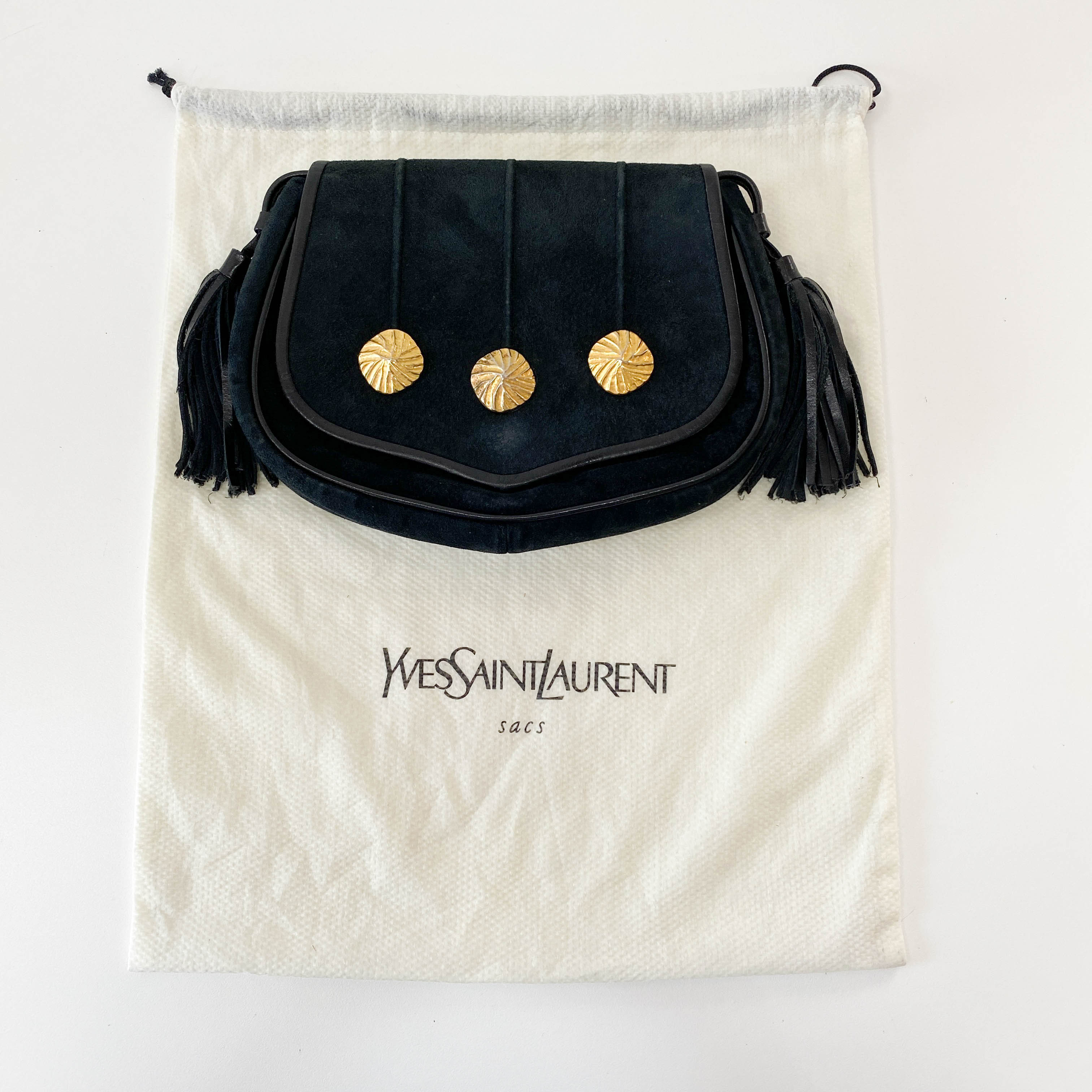 Suede Tassel Shoulder Bag