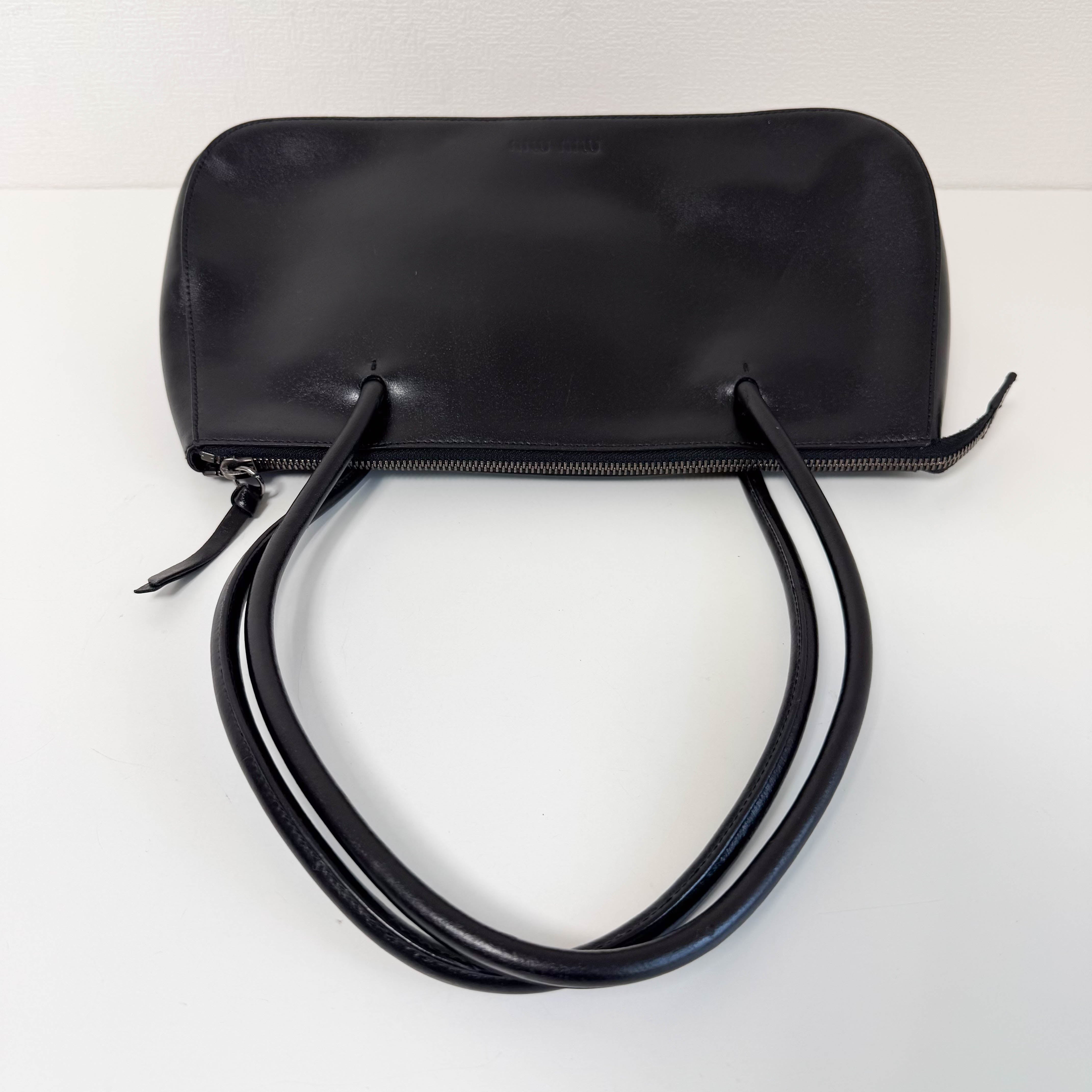 Archive Black Leather Shoulder Bag