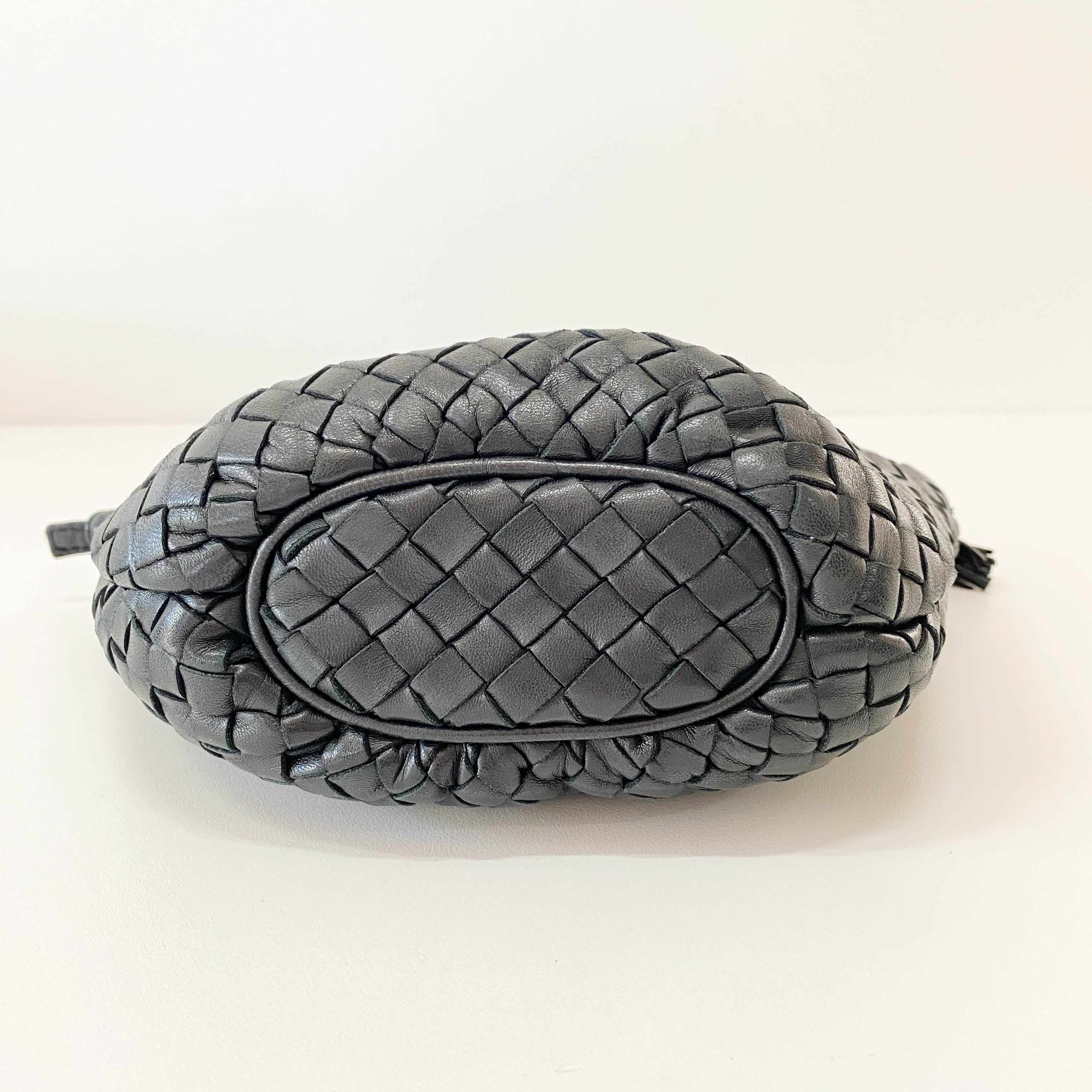 Intrecciato Black Shoulder Bag