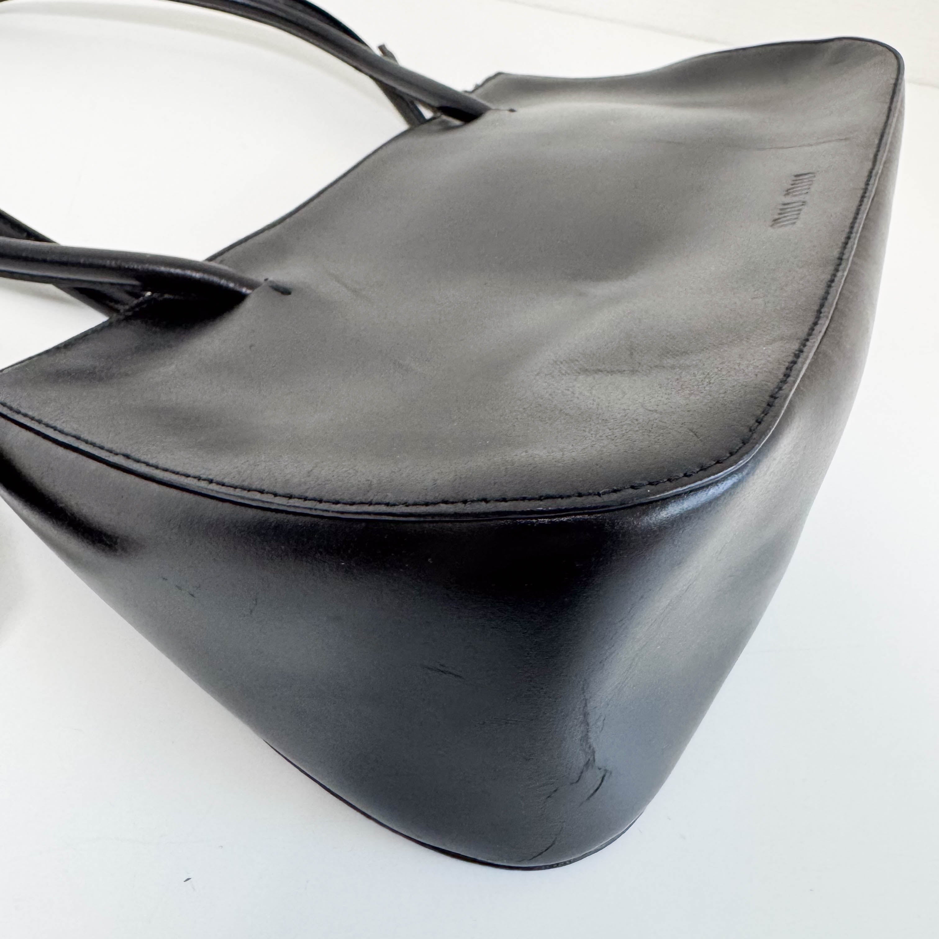 Archive Black Leather Shoulder Bag