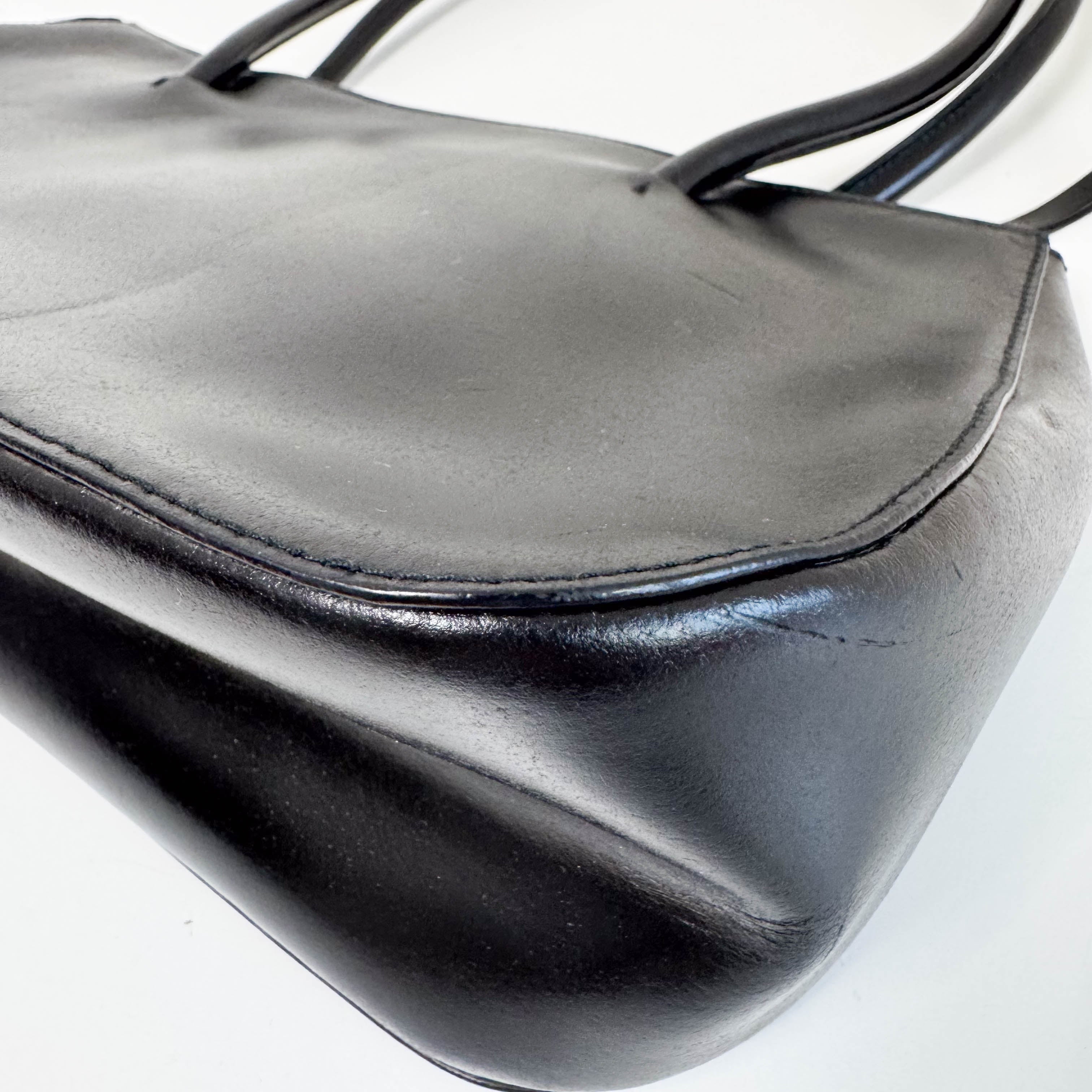Archive Black Leather Shoulder Bag