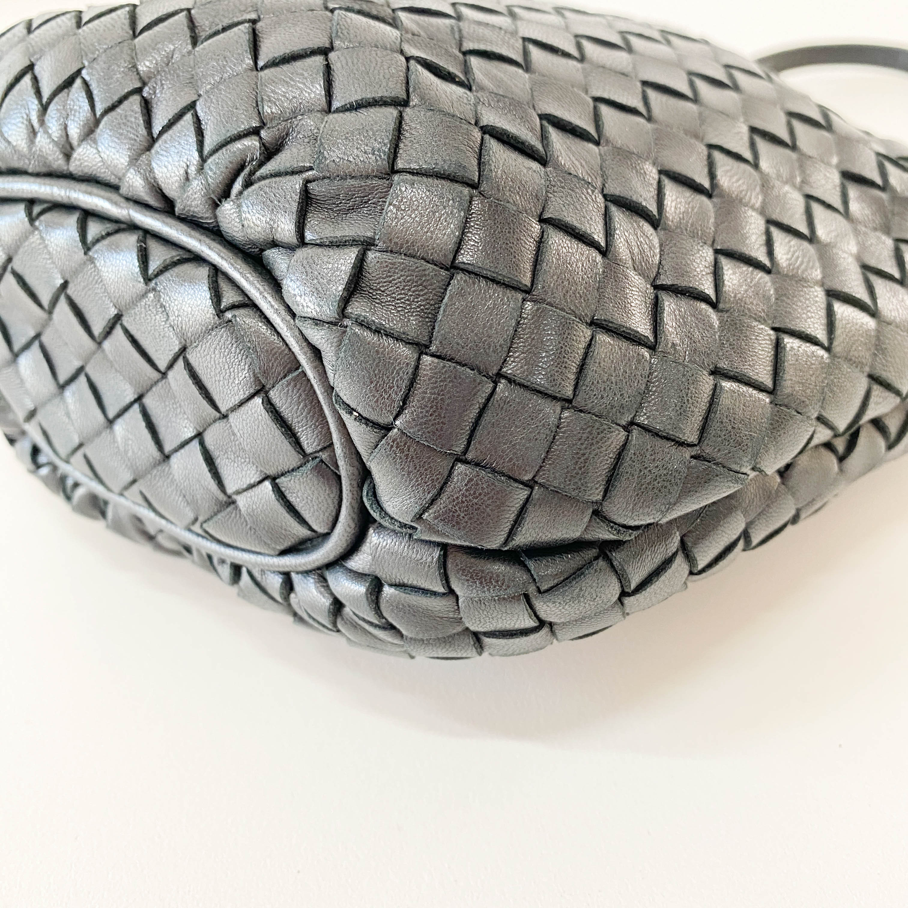 Intrecciato Black Shoulder Bag