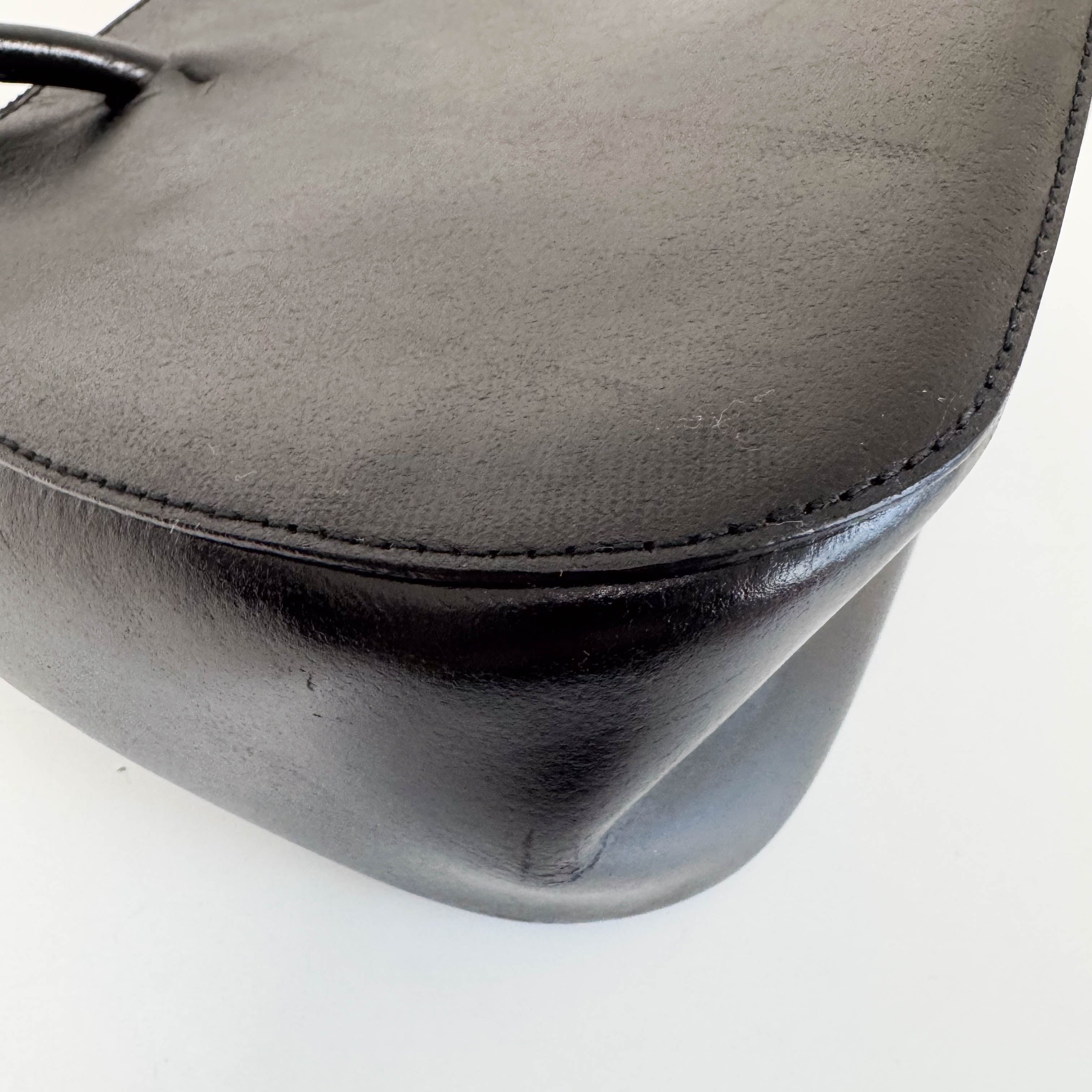Archive Black Leather Shoulder Bag