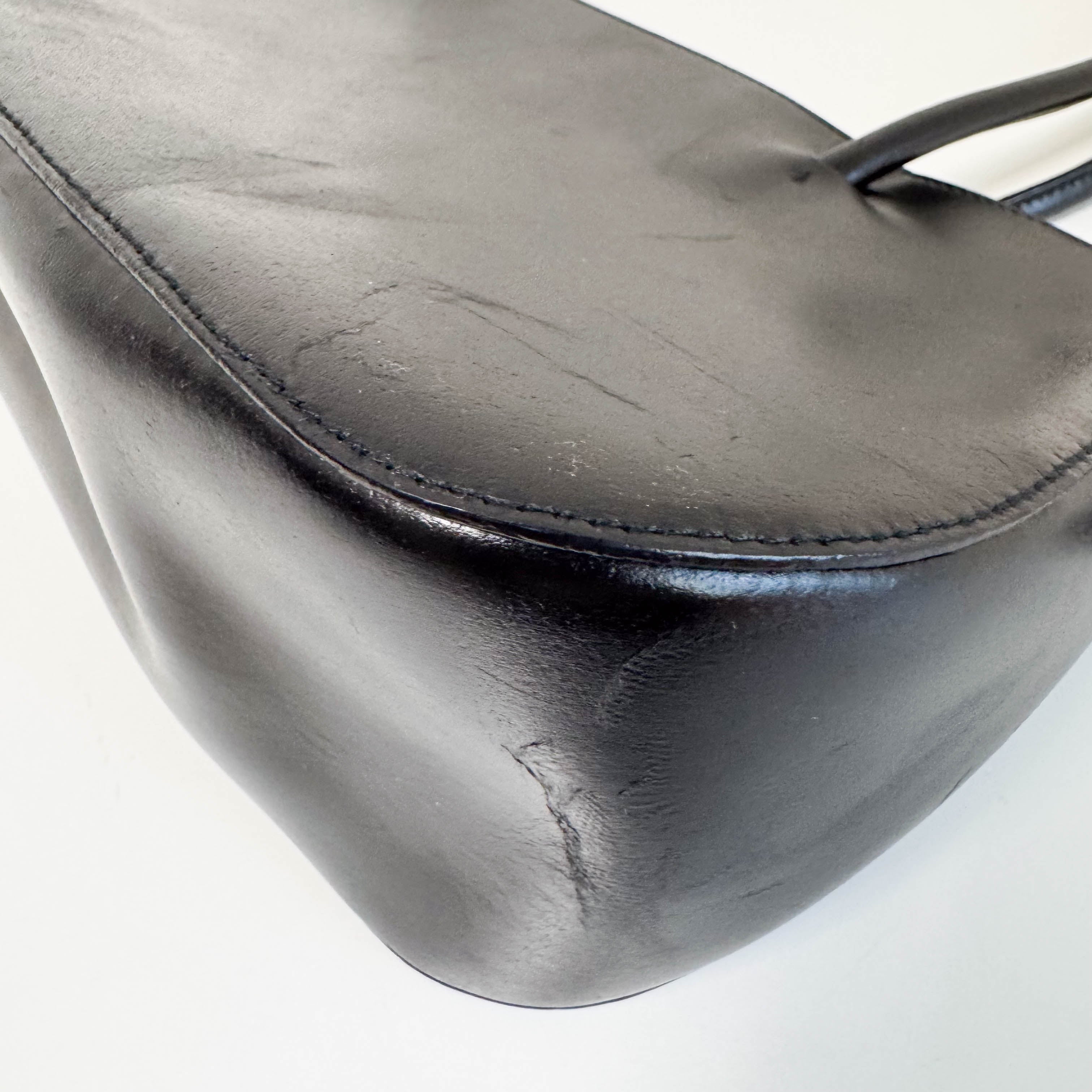 Archive Black Leather Shoulder Bag