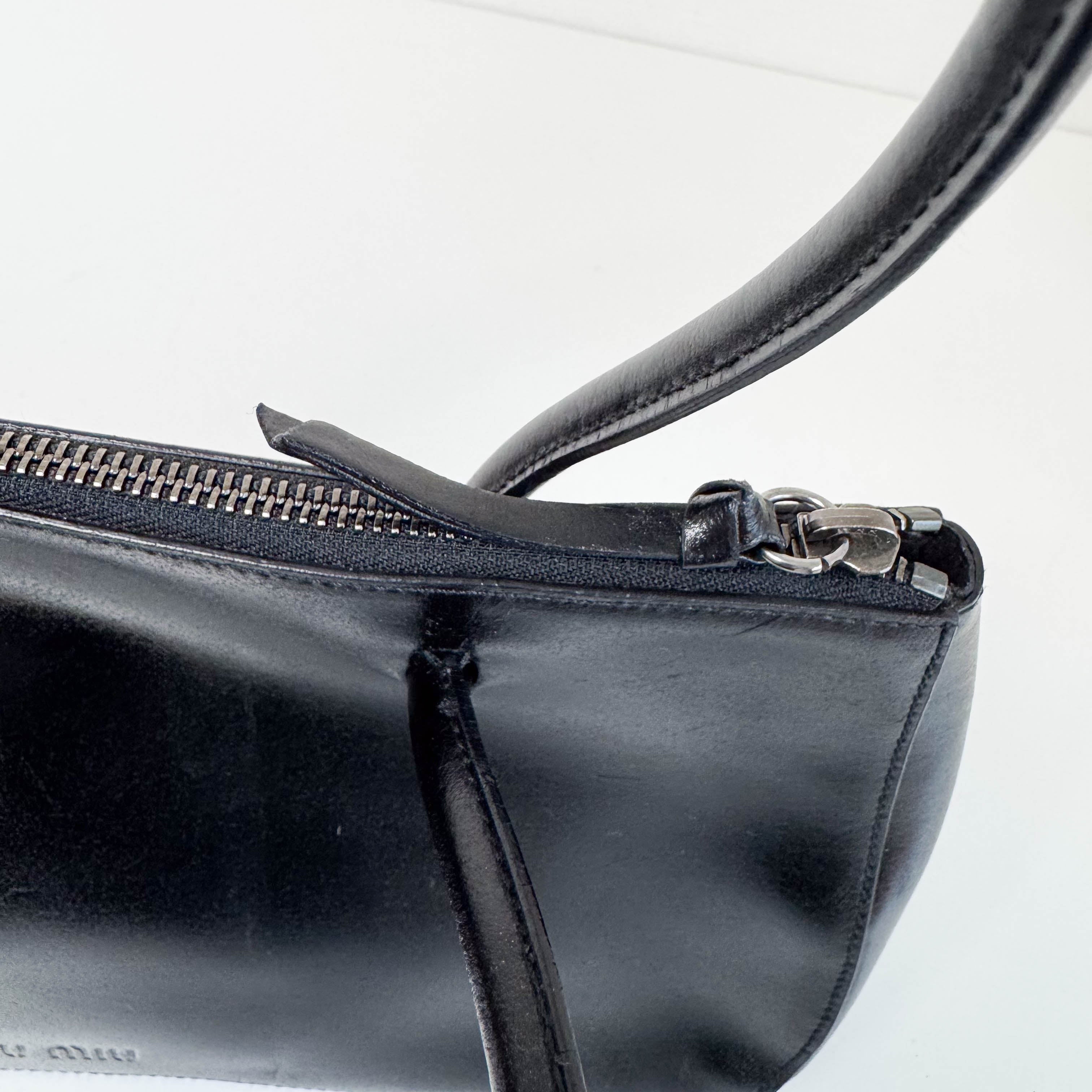 Archive Black Leather Shoulder Bag