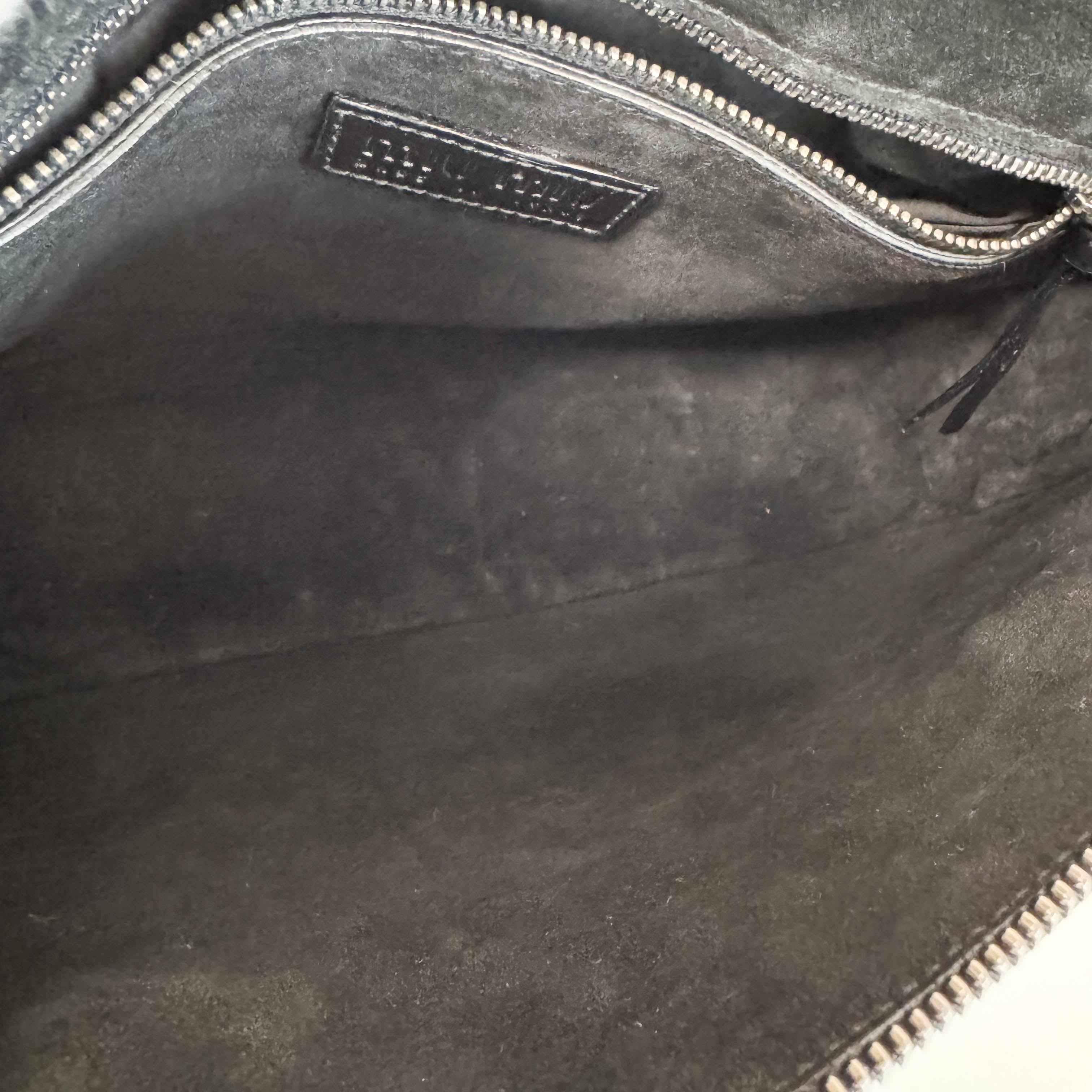 Archive Black Leather Shoulder Bag