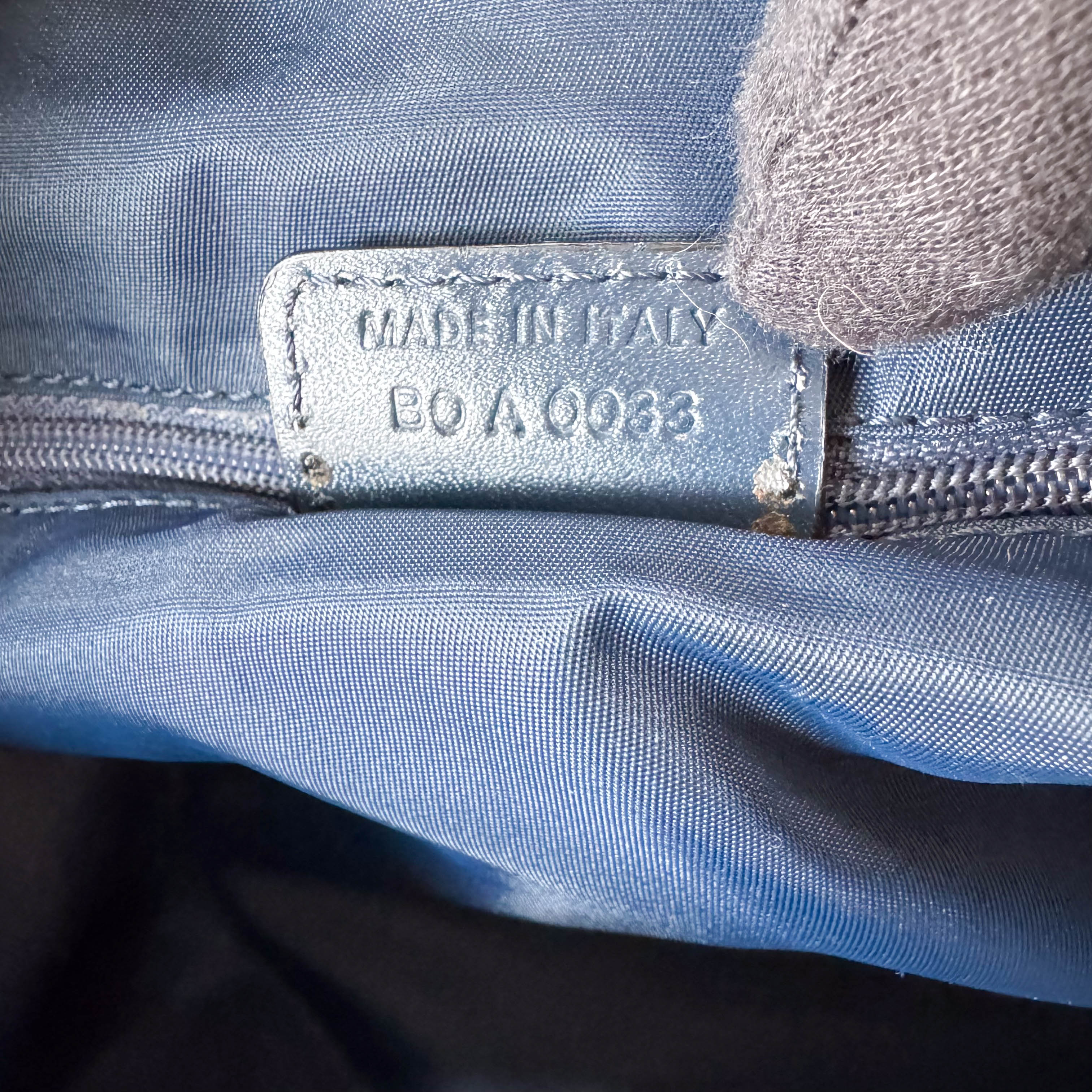 Trotter Boston Navy Oblique Tweed Shoulder Bag