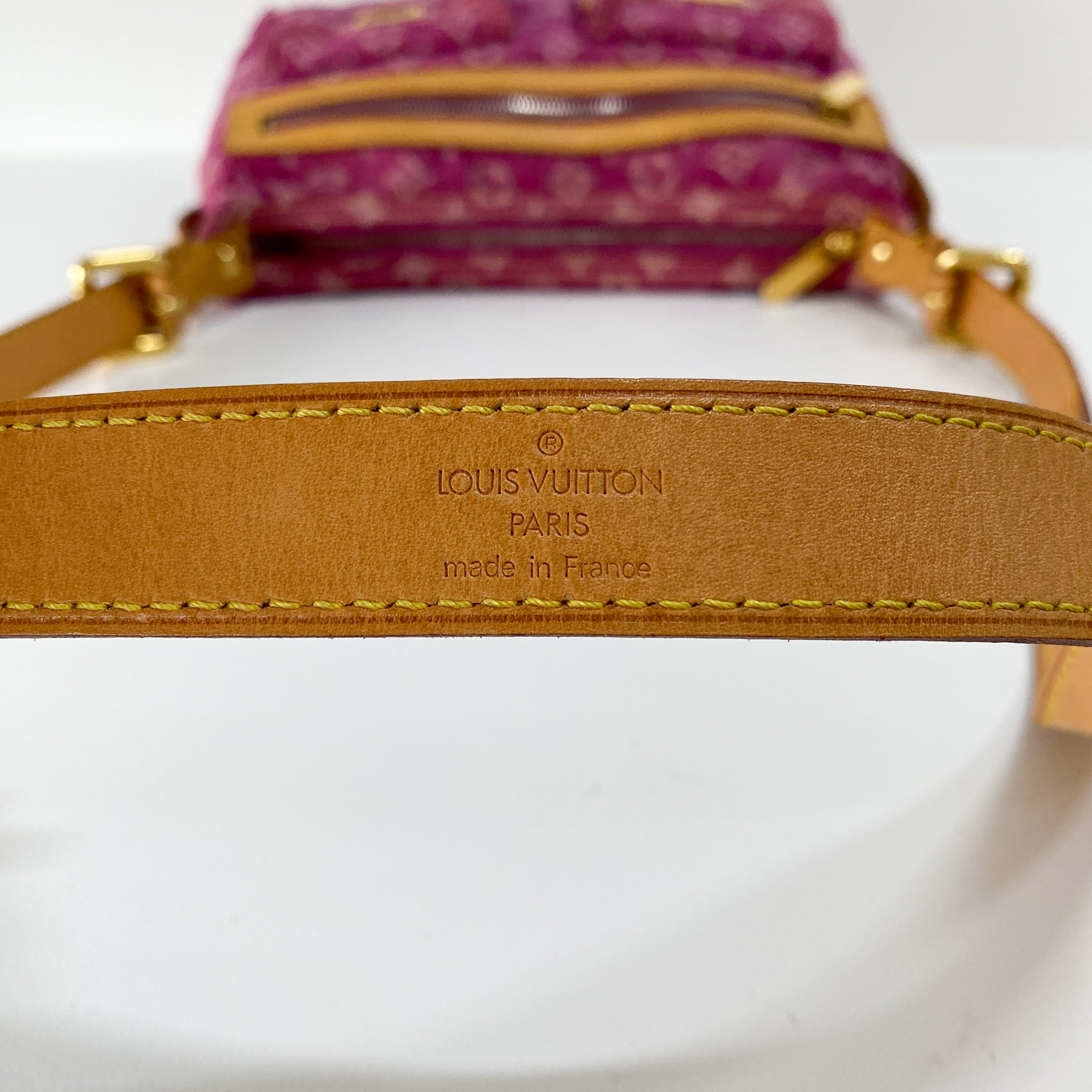 Baggy Monogram PM Pink Denim Shoulder Bag