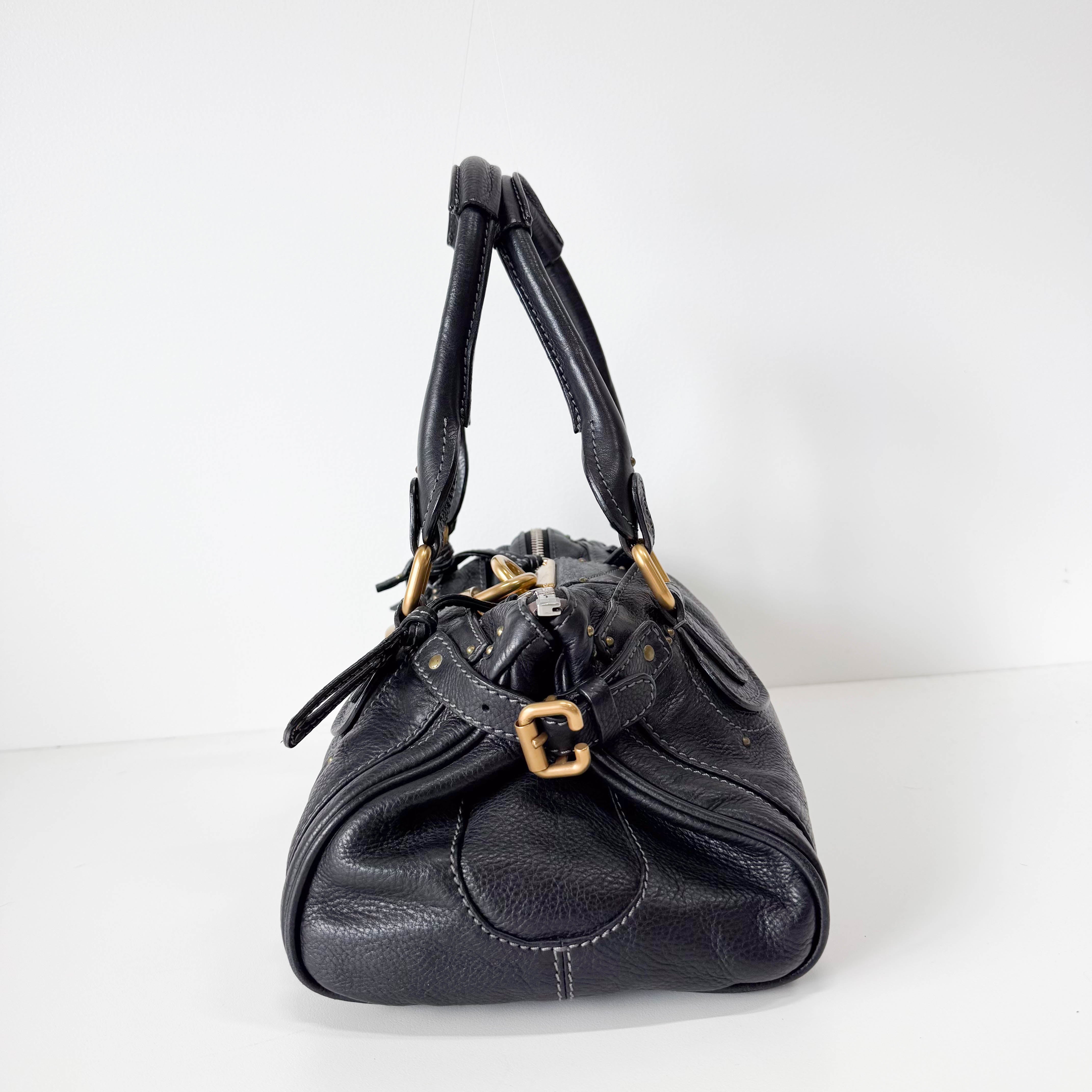 Paddignton Black Leather Bag