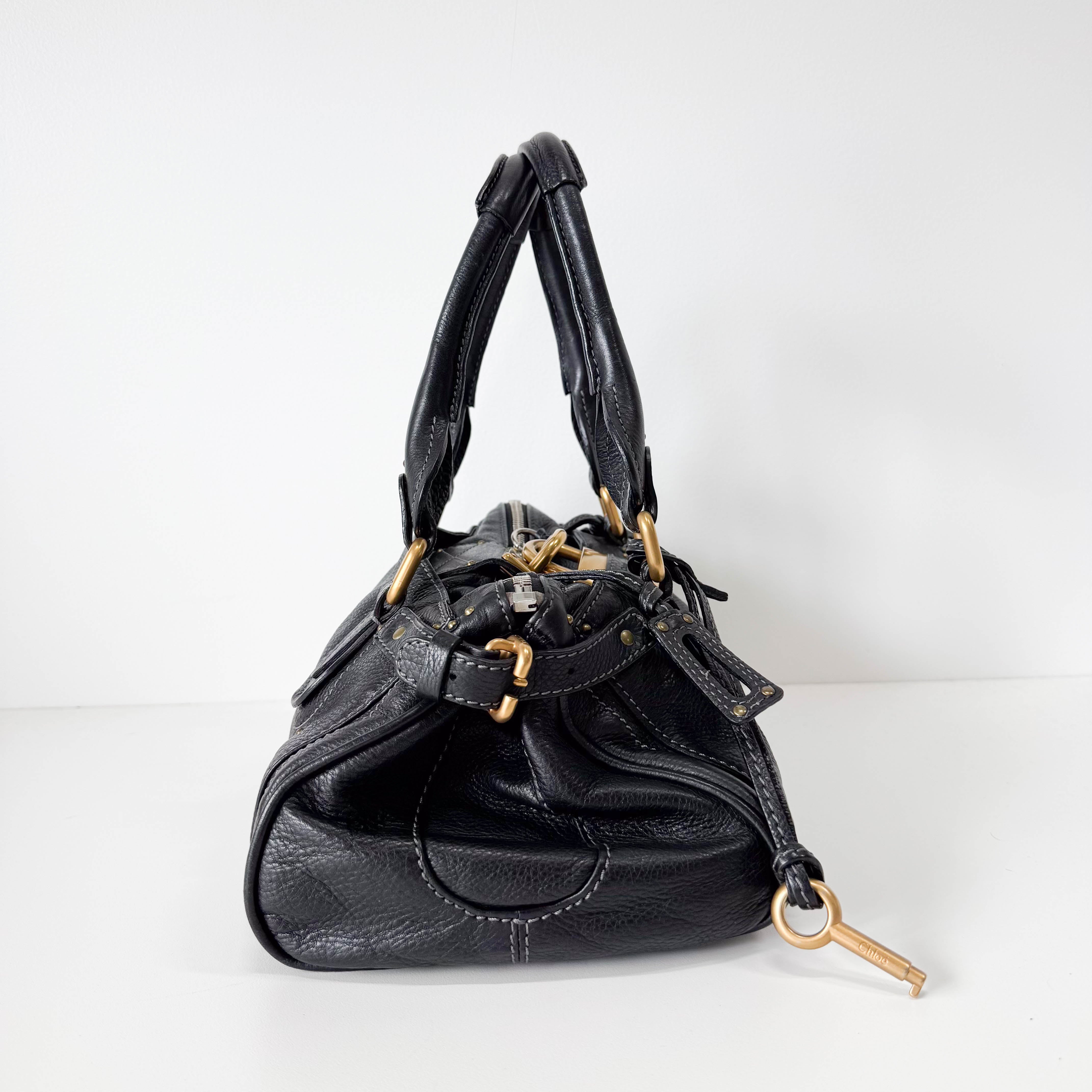 Paddignton Black Leather Bag