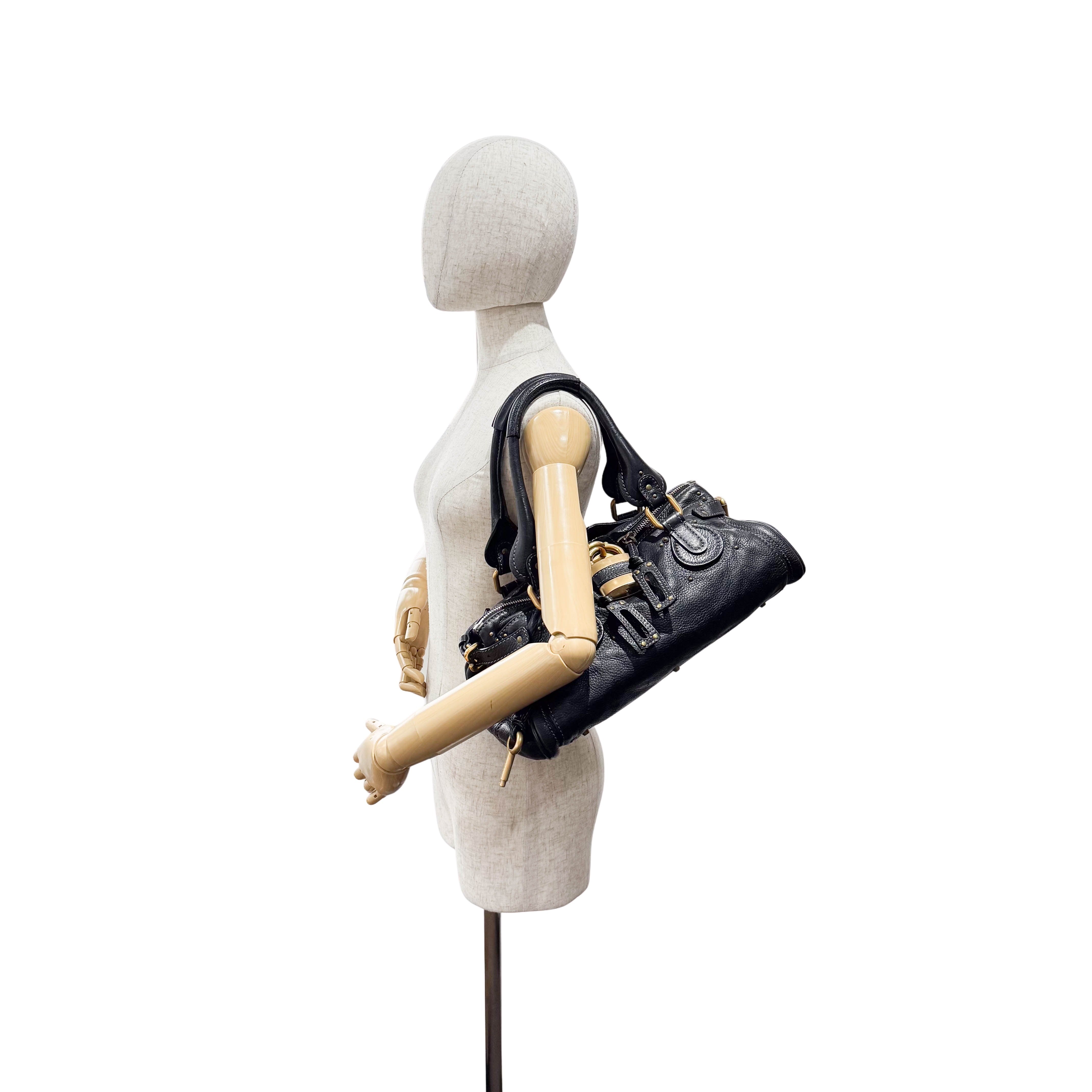 Paddignton Black Leather Bag