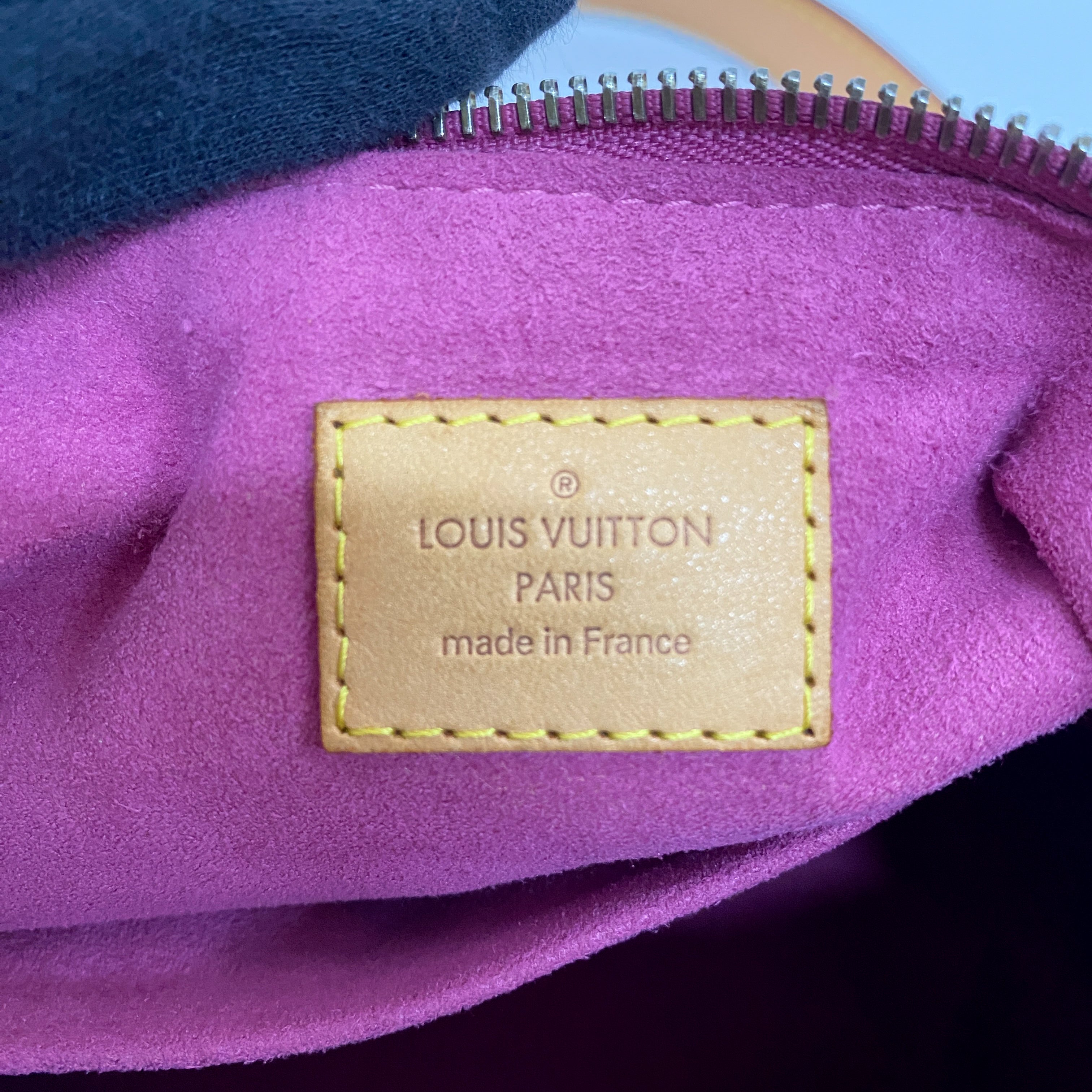 Baggy Monogram PM Pink Denim Shoulder Bag