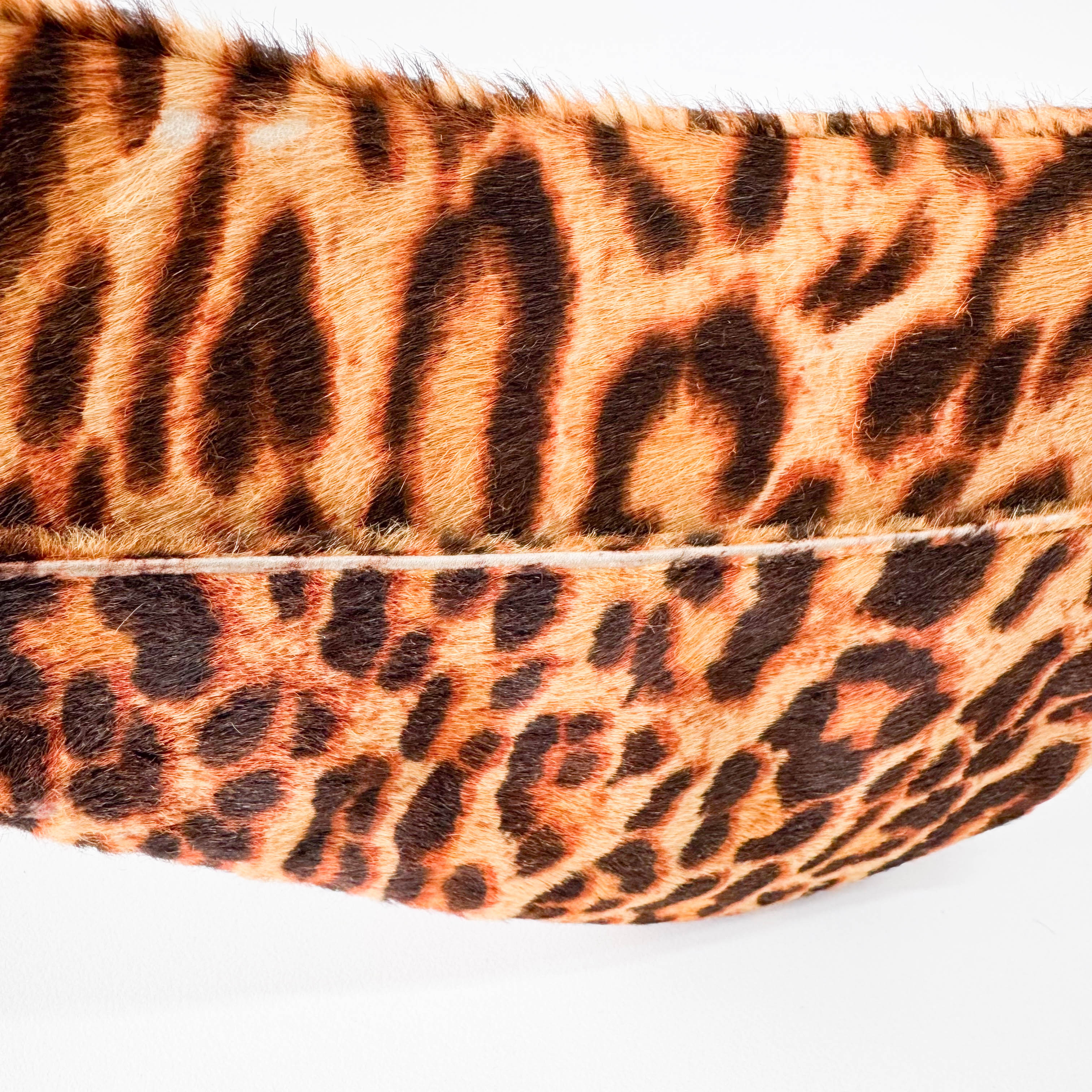 Saddle Leopard Pony Hair Shoulder Bag