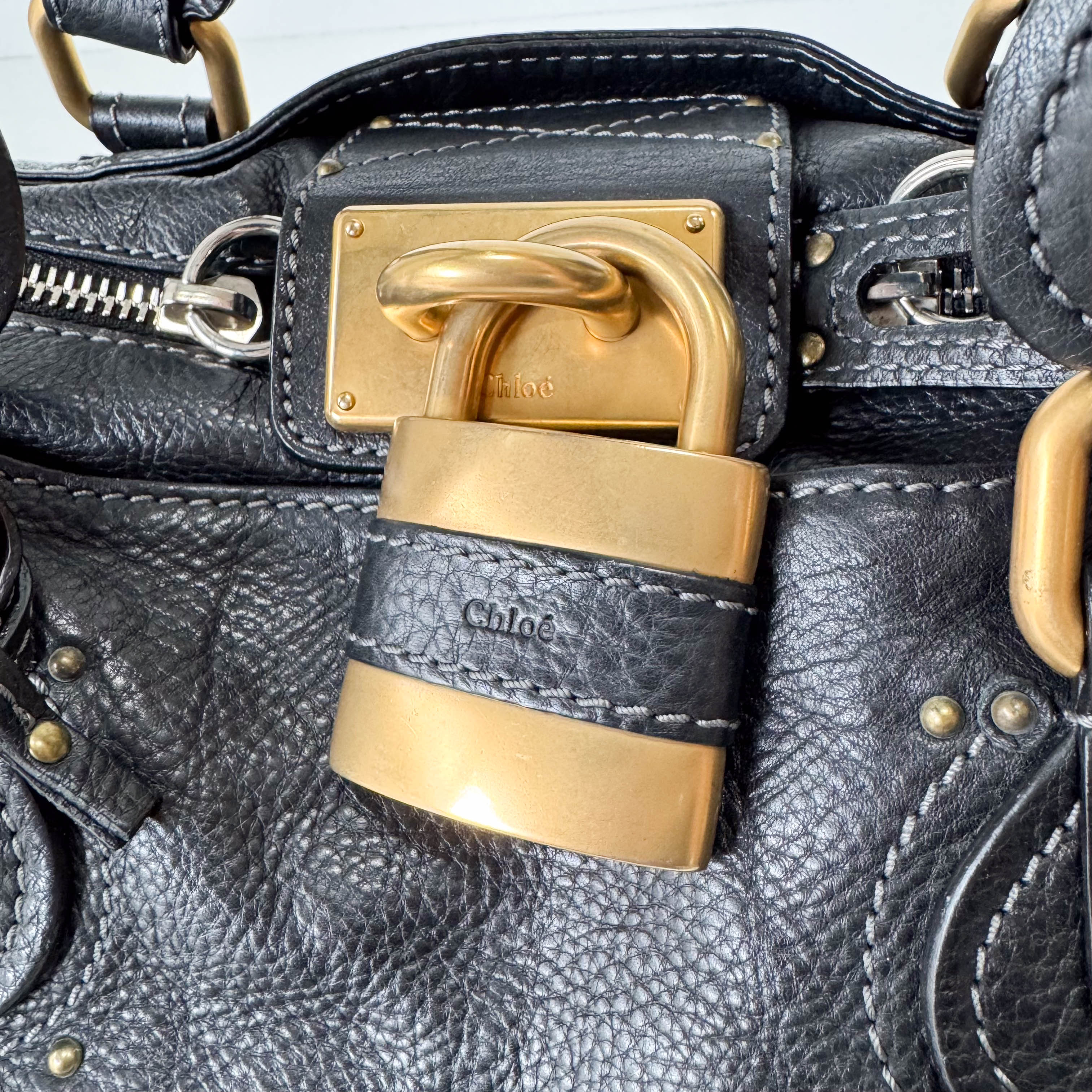 Paddignton Black Leather Bag