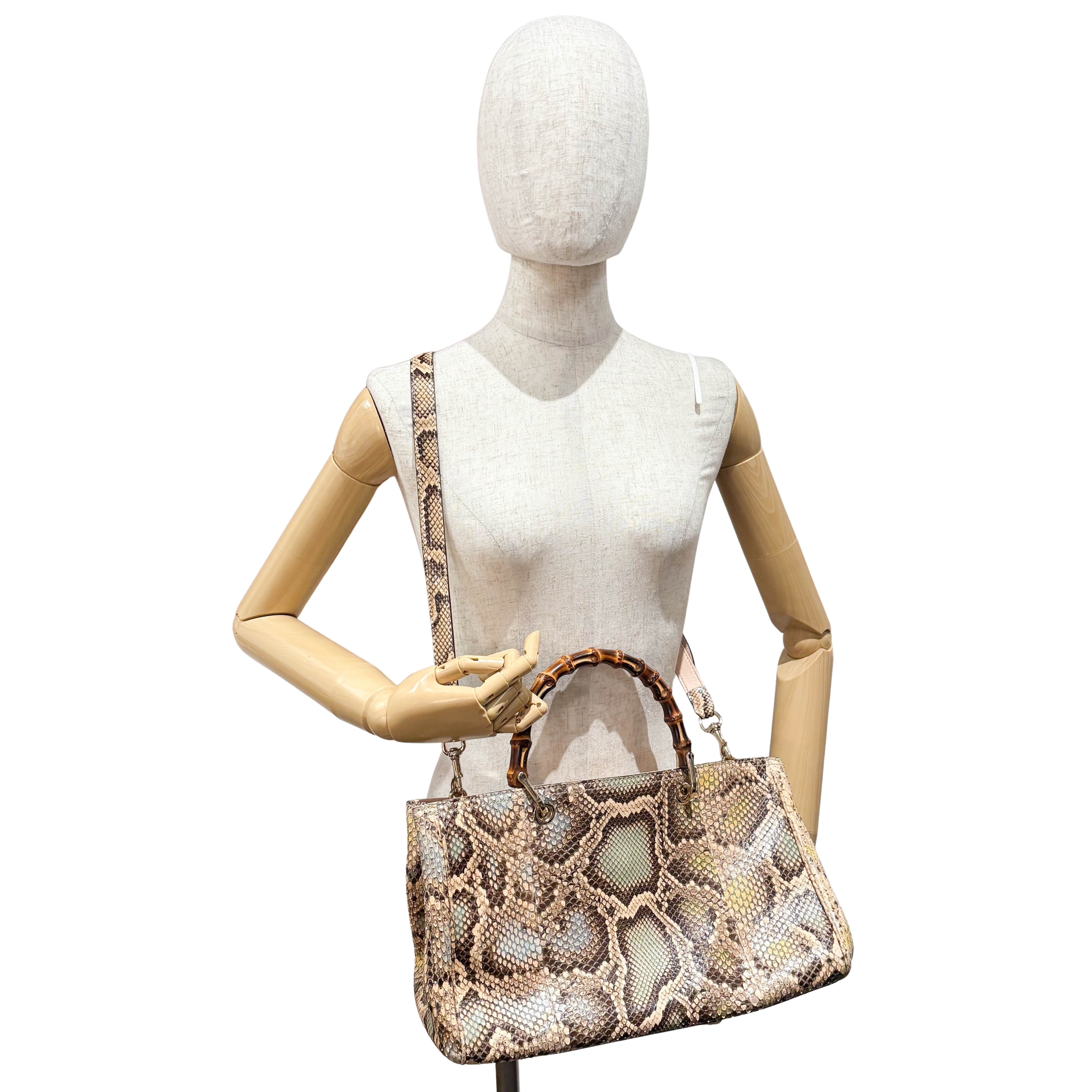 Bamboo Leather Multi-colour Tote