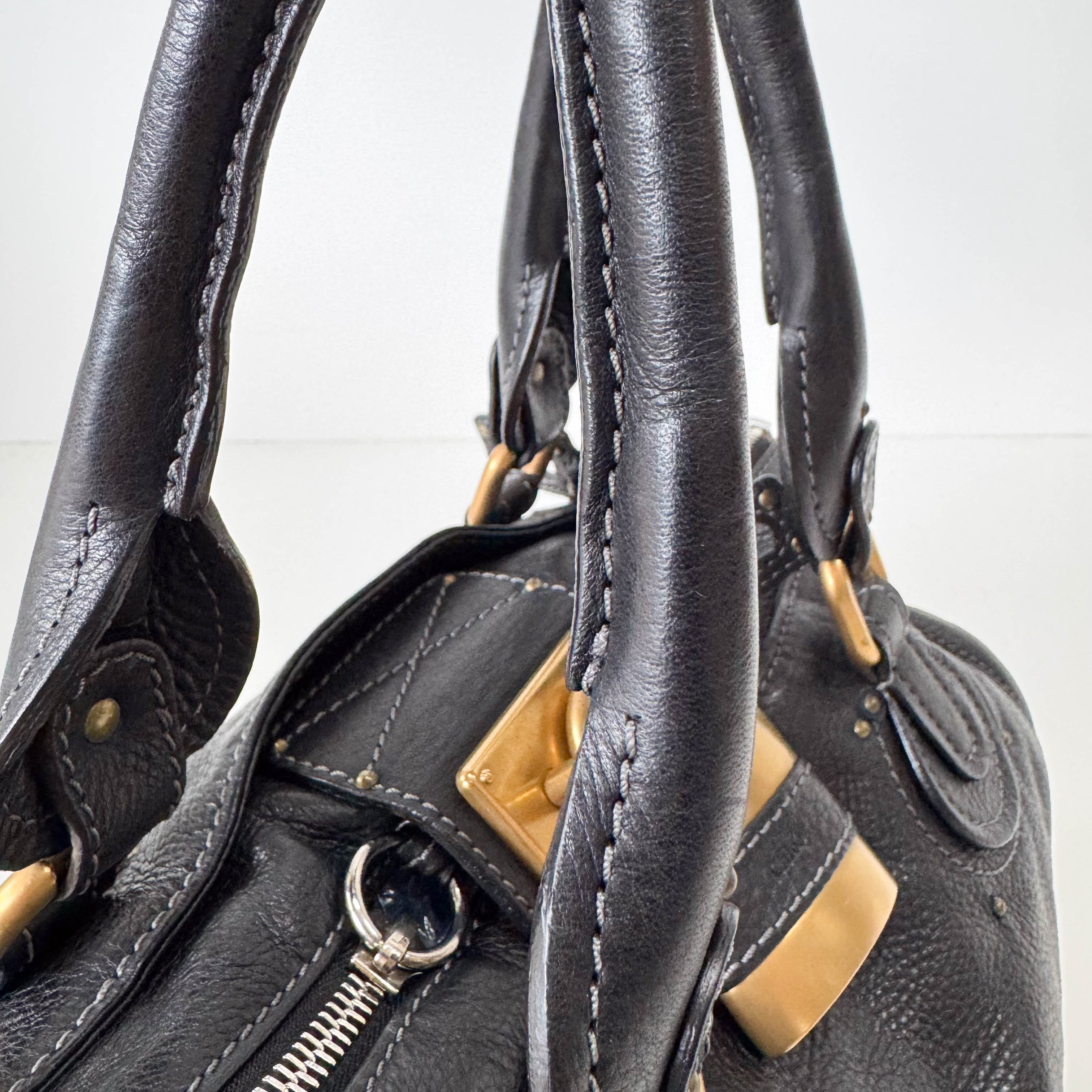Paddignton Black Leather Bag