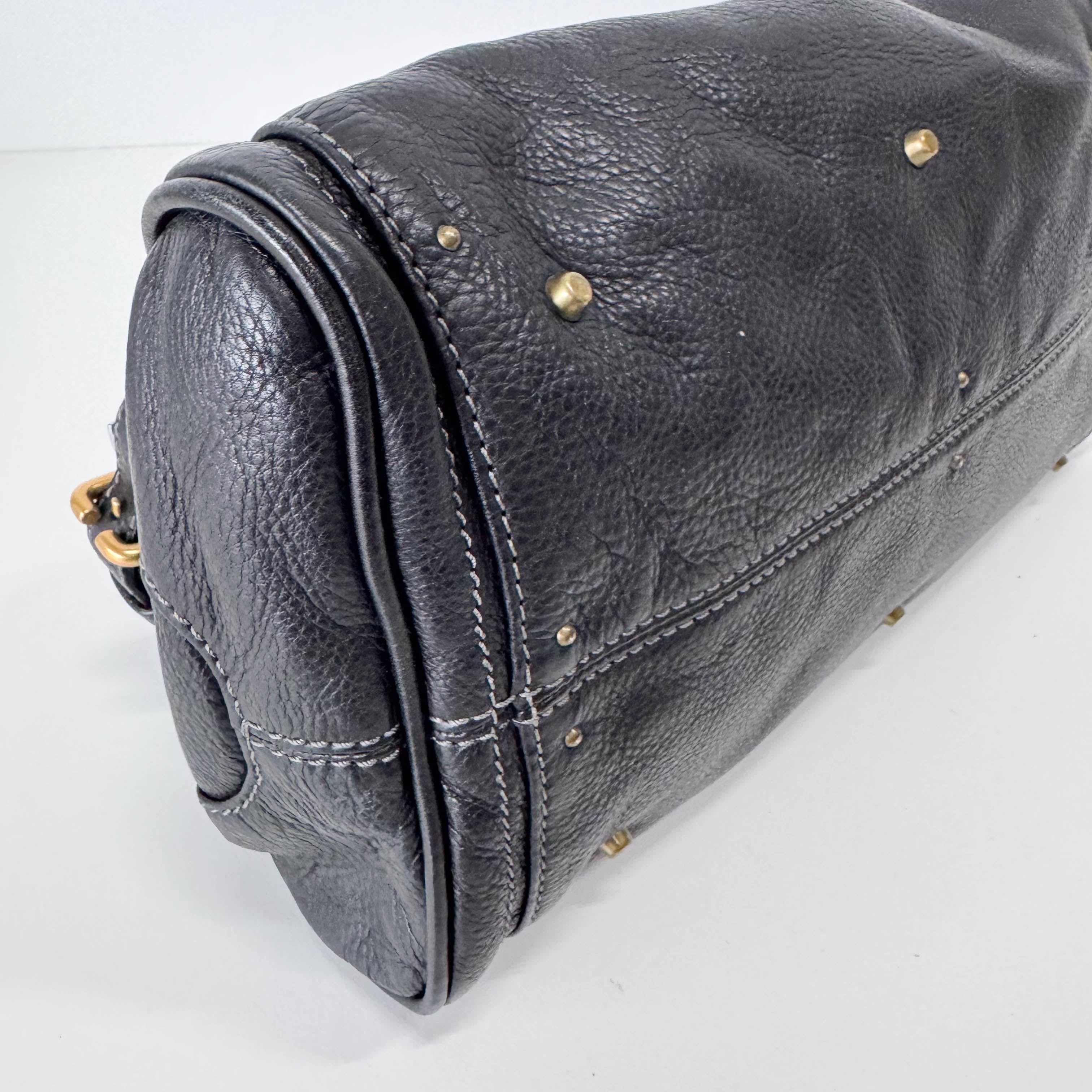 Paddignton Black Leather Bag